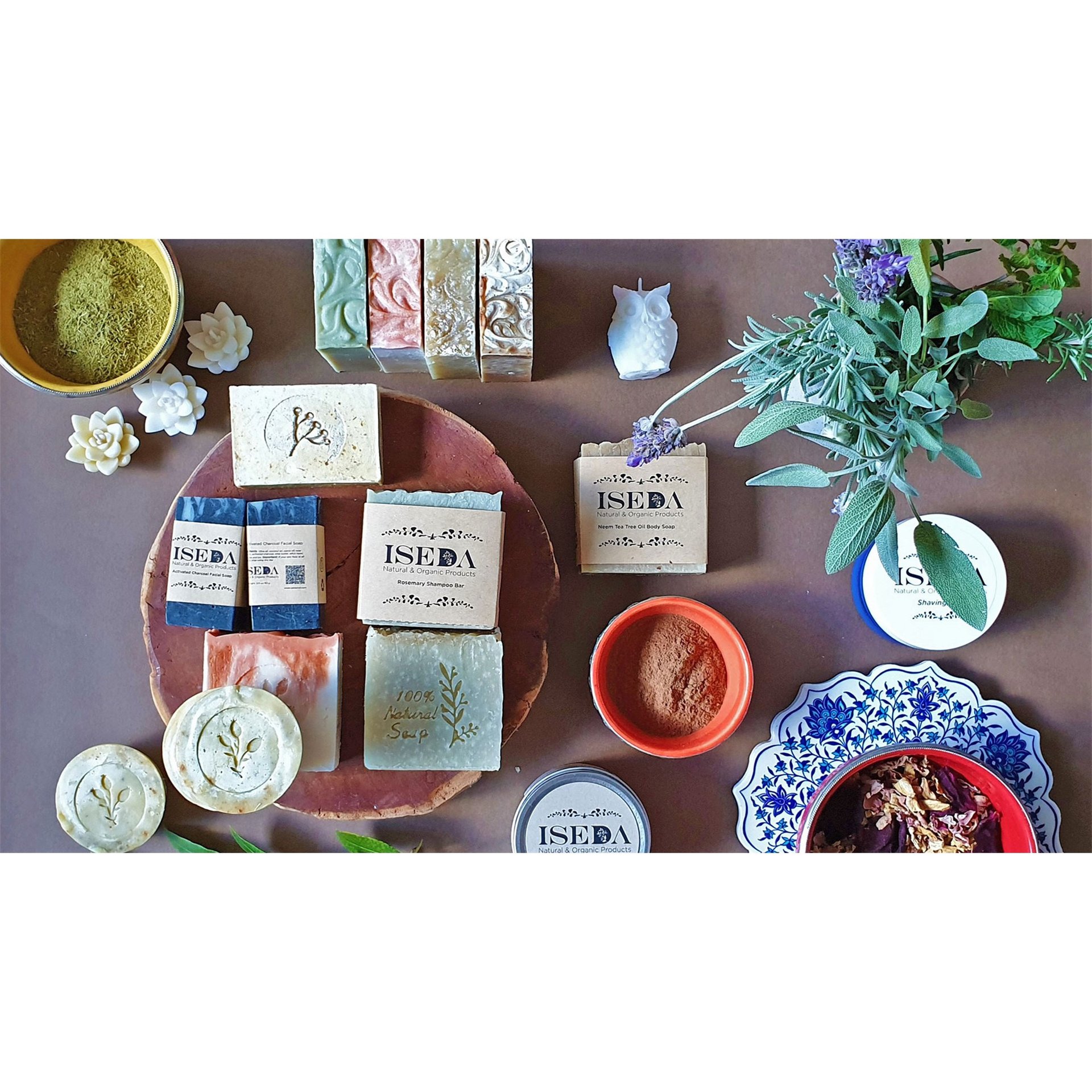 Collection of candles, body and facial handmade soaps with  natural ingredients only.