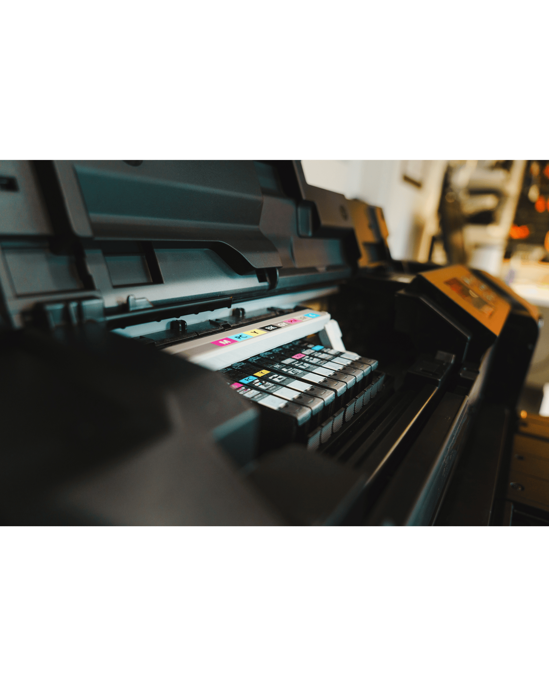an abstract photo of a curved building with a blue sky in the background