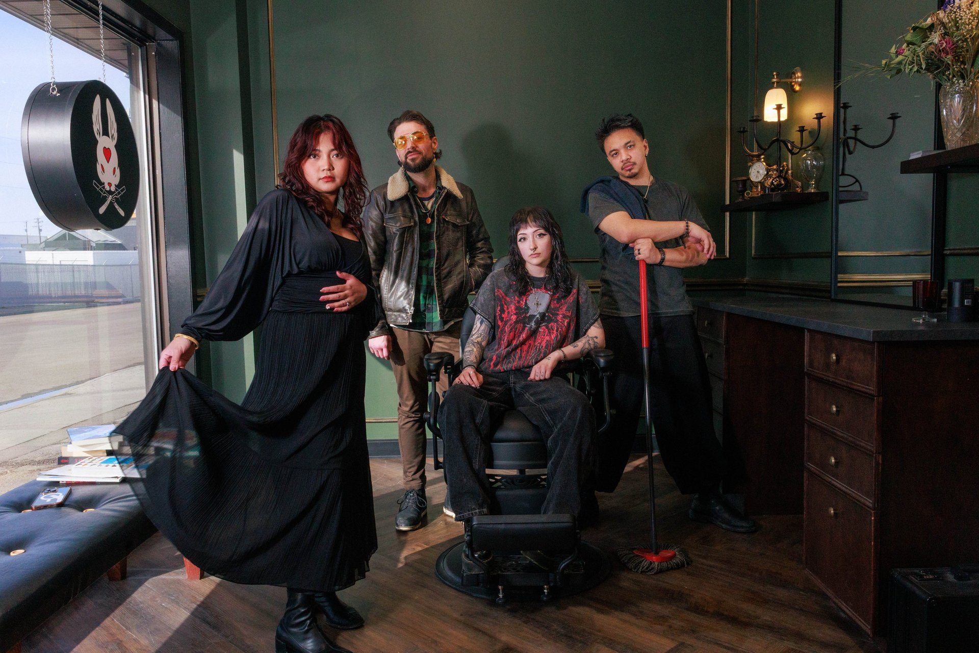 a couple of small animals sitting next to each other