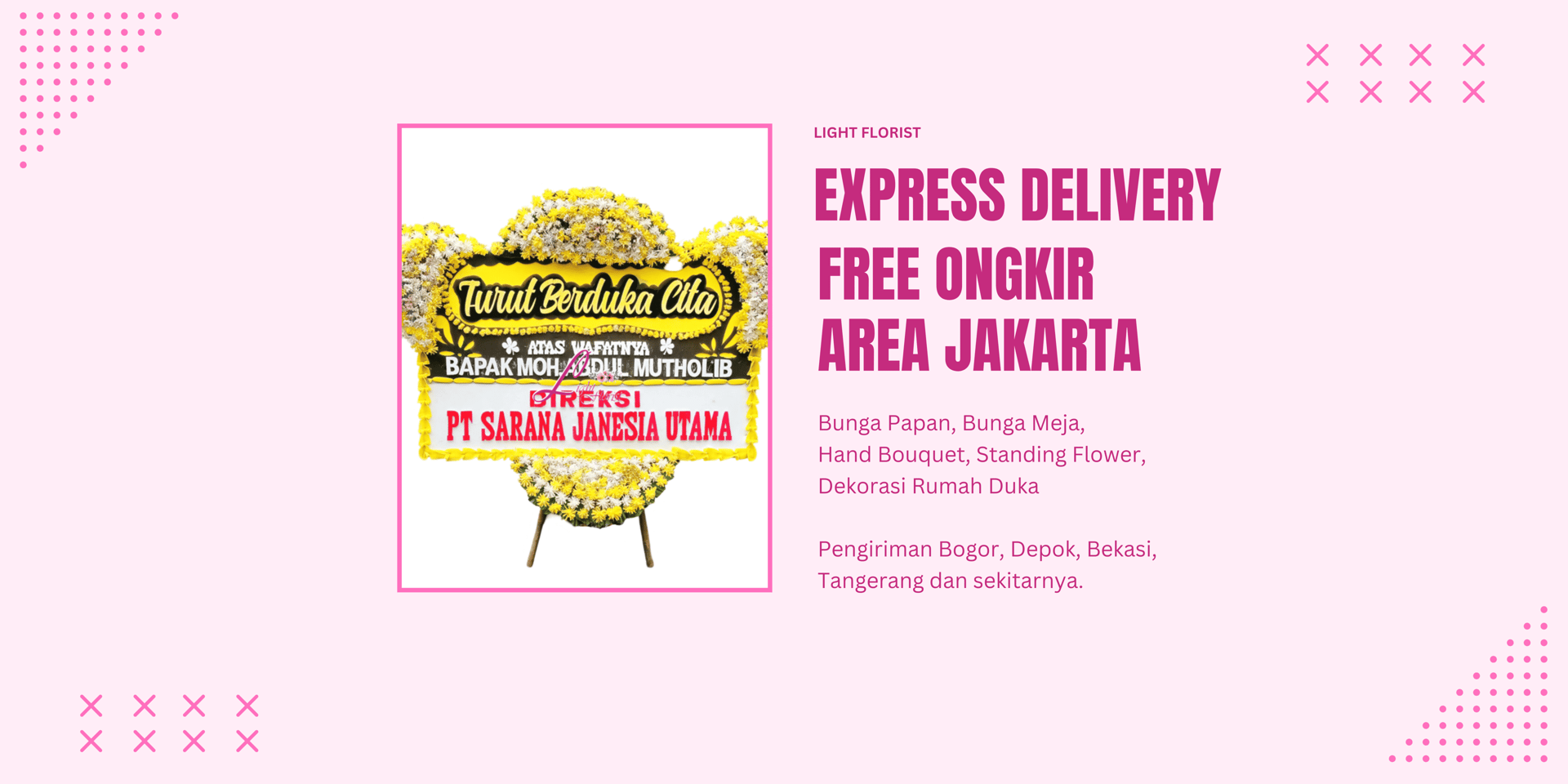 Light Florist Jakarta Papan Bunga
