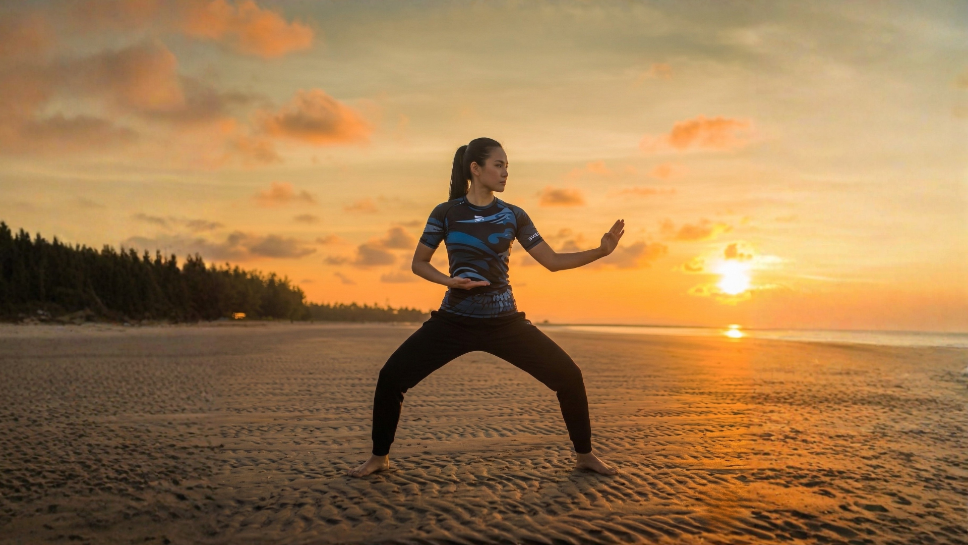 an abstract photo of a curved building with a blue sky in the background