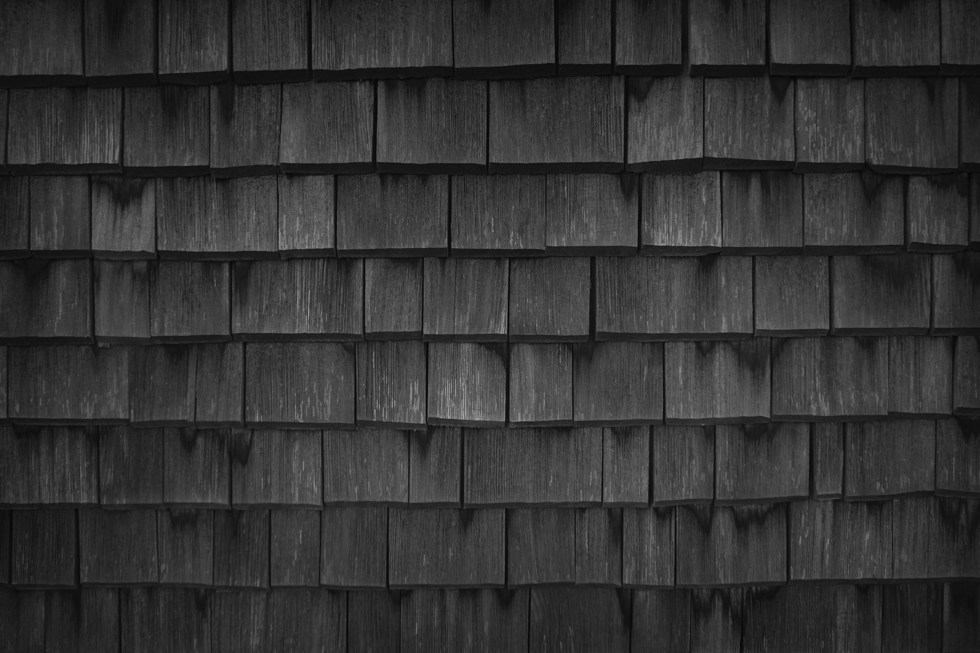 black wood shingles