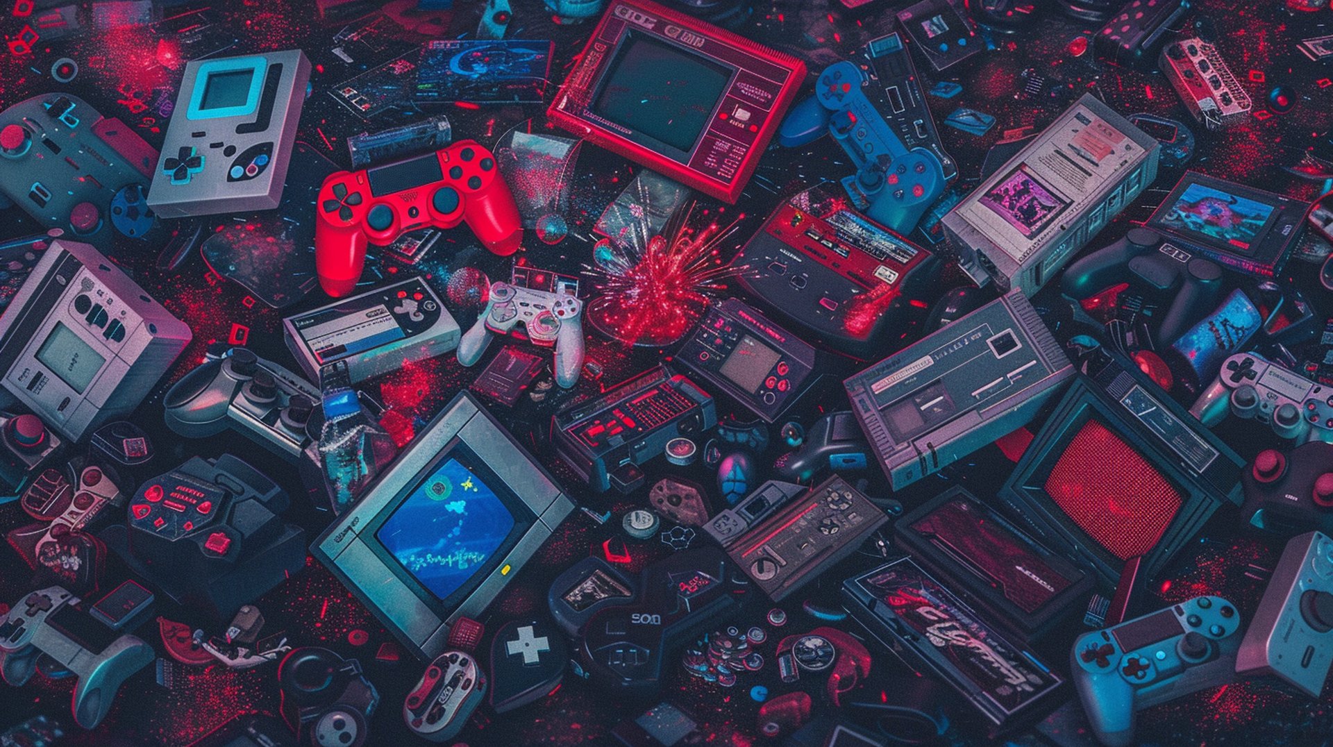 a group of toys on a table