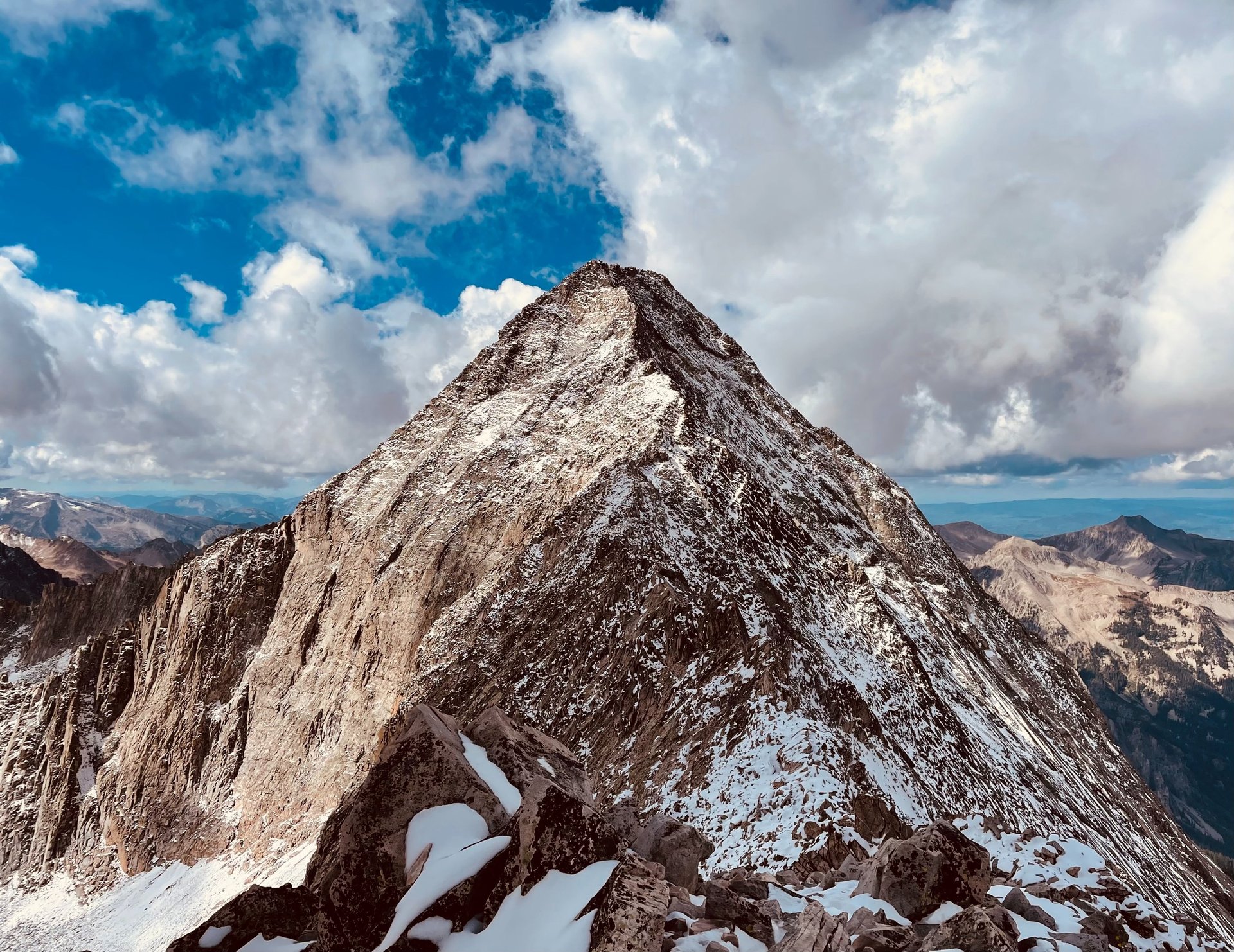 aerial photography of grey and brown mountain