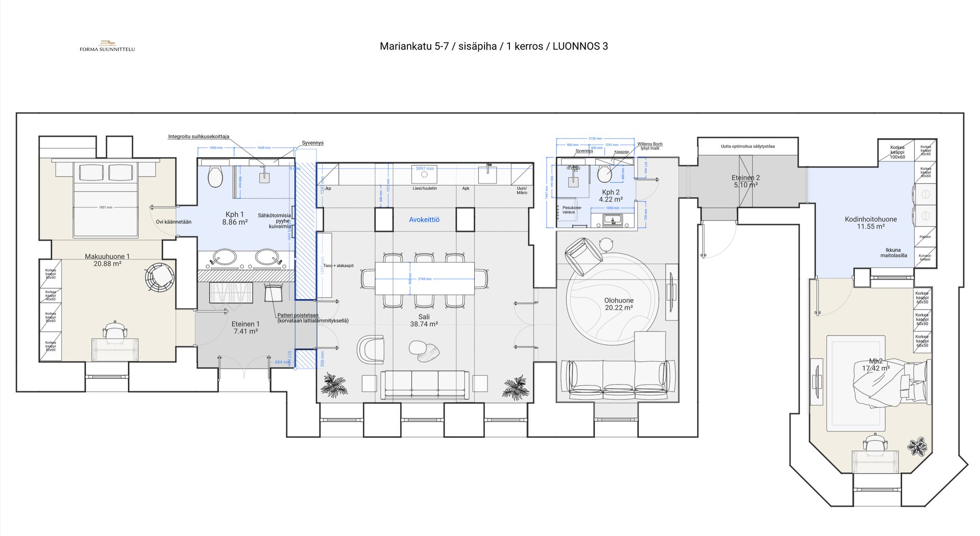 brown long-coat dog lying on floor inside well lit room