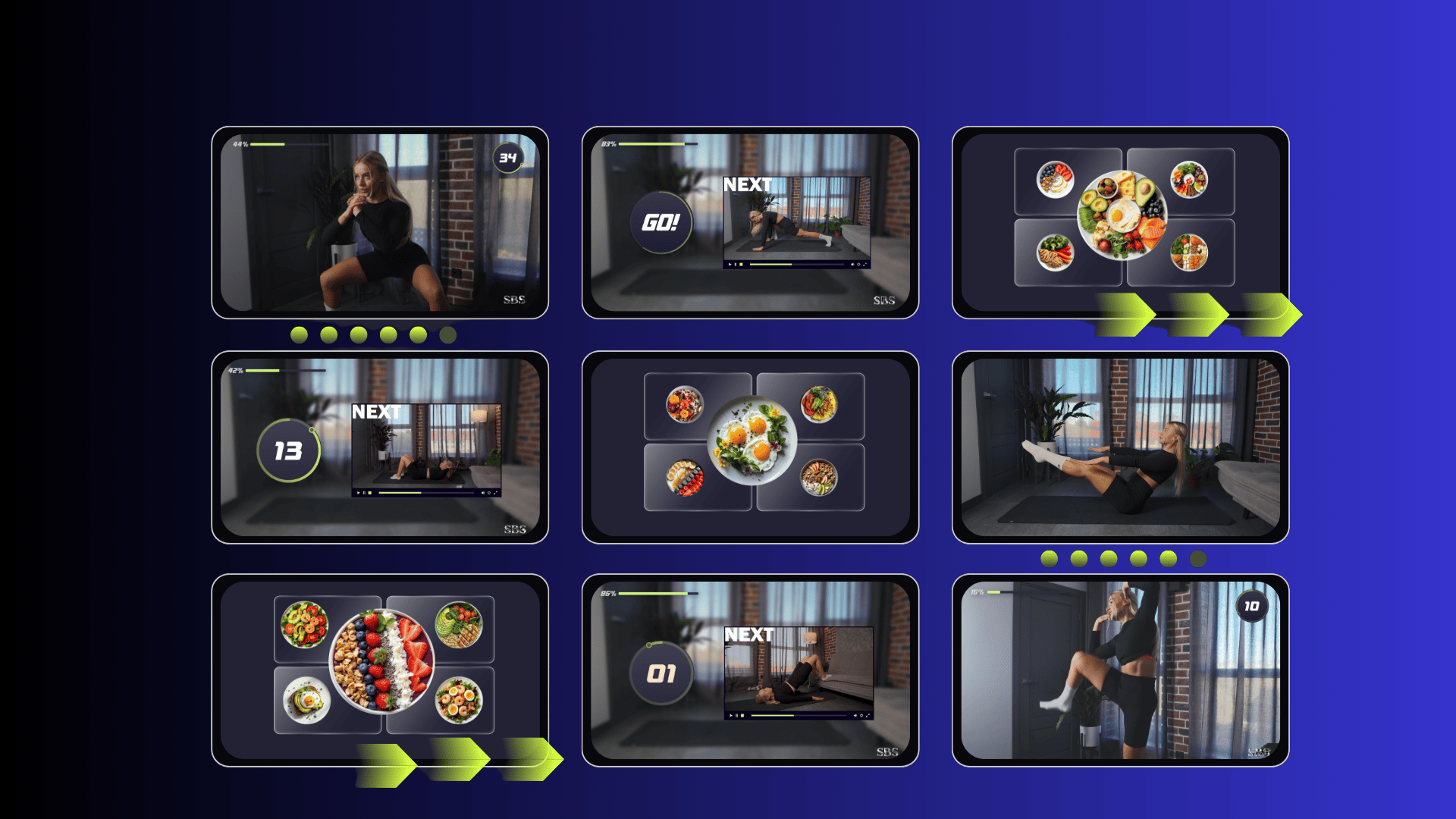 an abstract photo of a curved building with a blue sky in the background