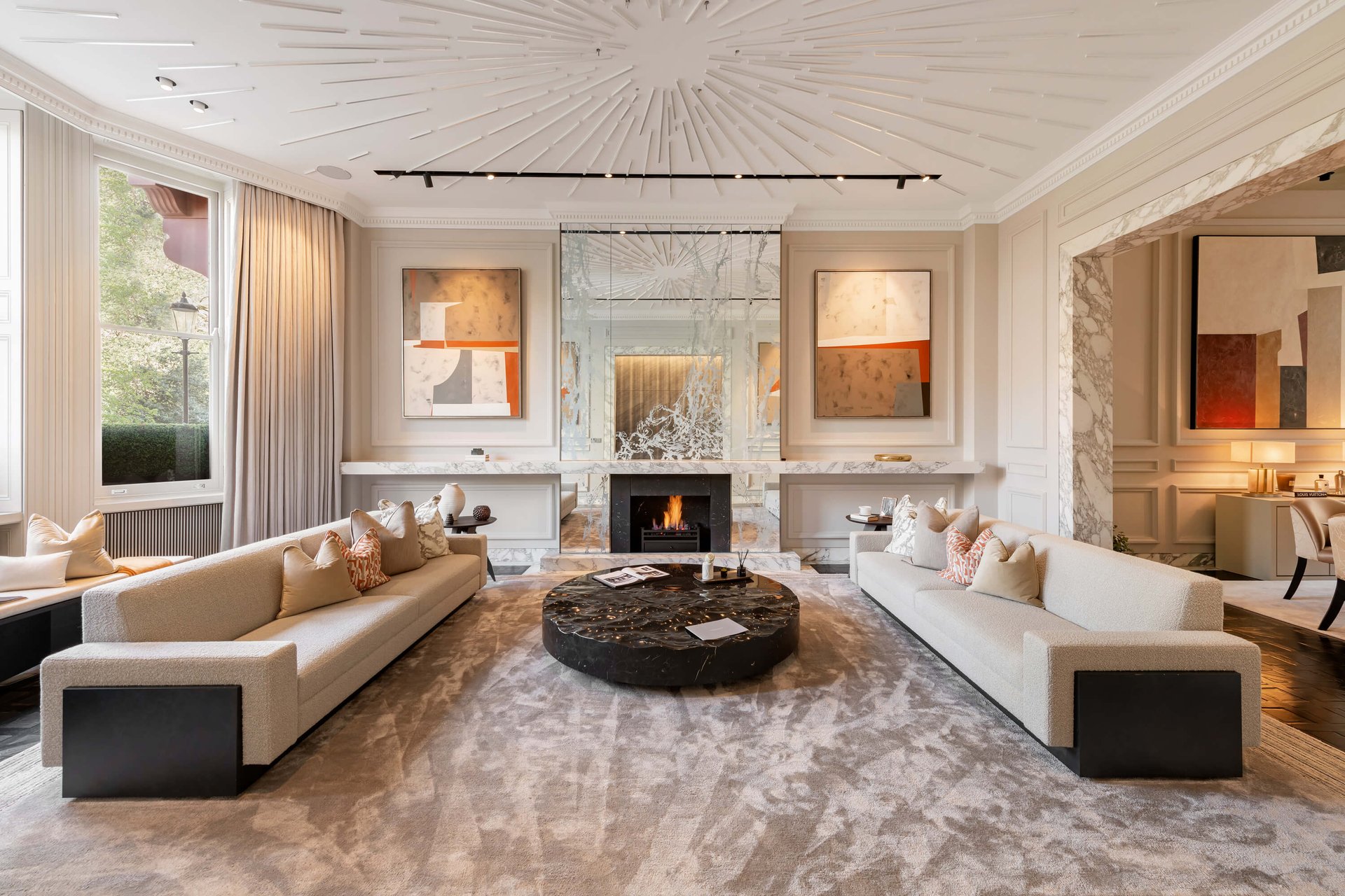 black and brown leather padded tub sofa