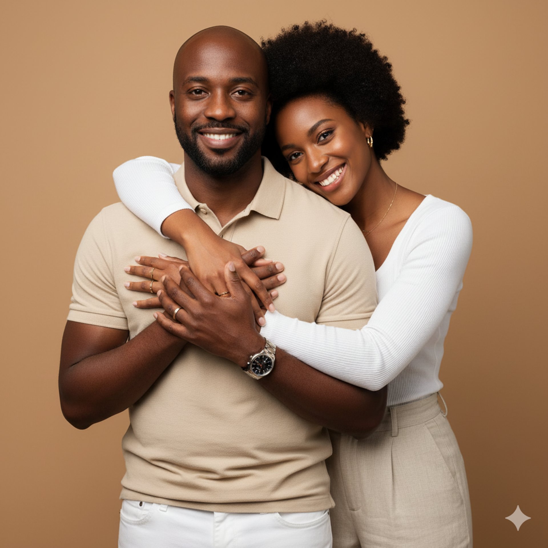 couple wearing silver-colored rings