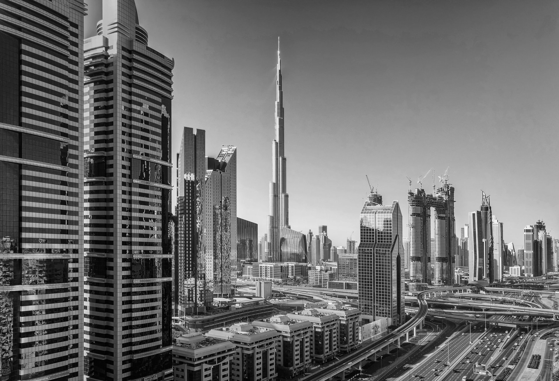 Burj Khalifa near city buildings