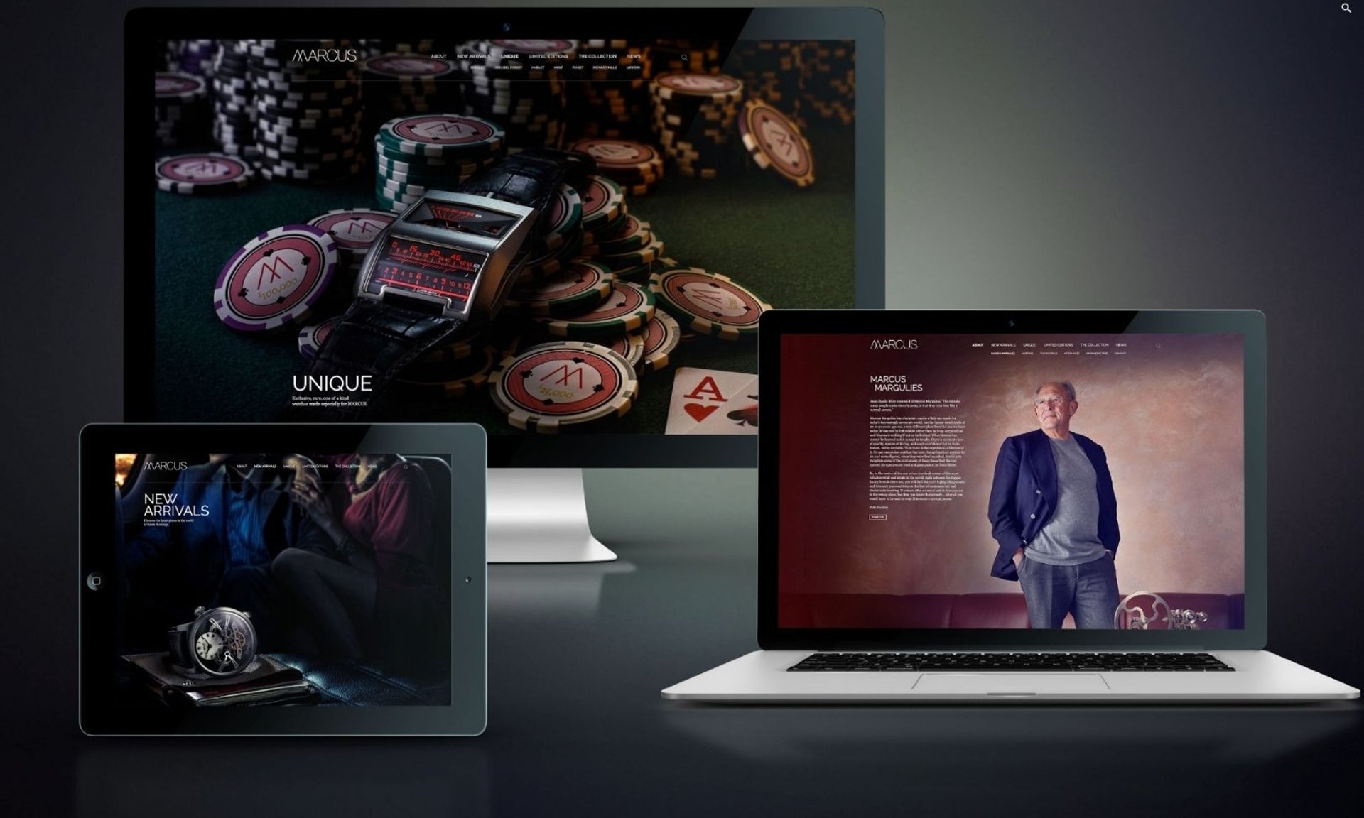 an abstract photo of a curved building with a blue sky in the background