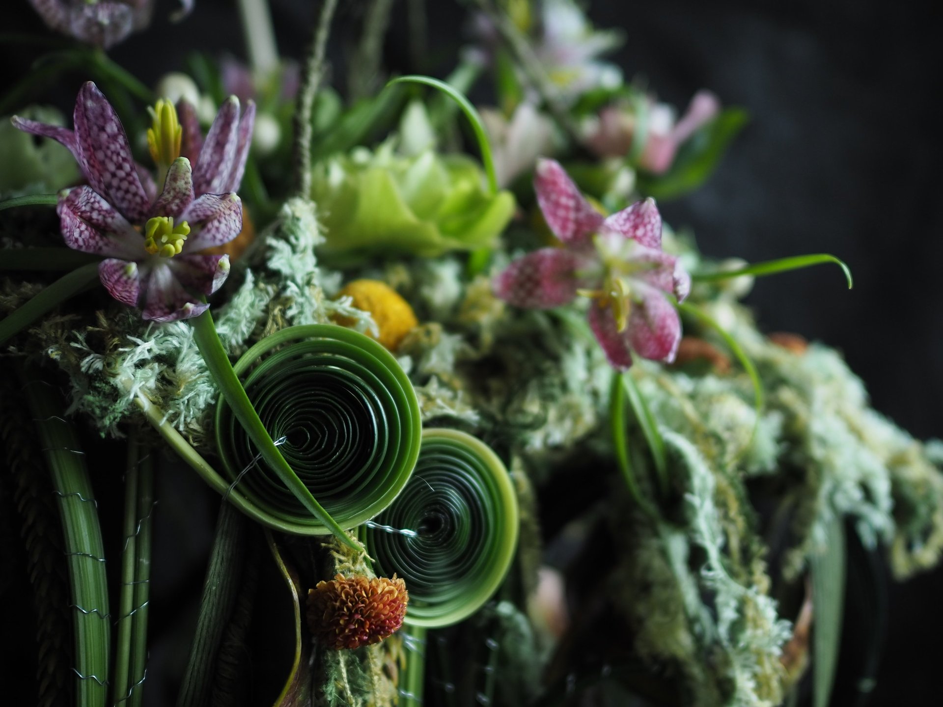 an abstract photo of a curved building with a blue sky in the background