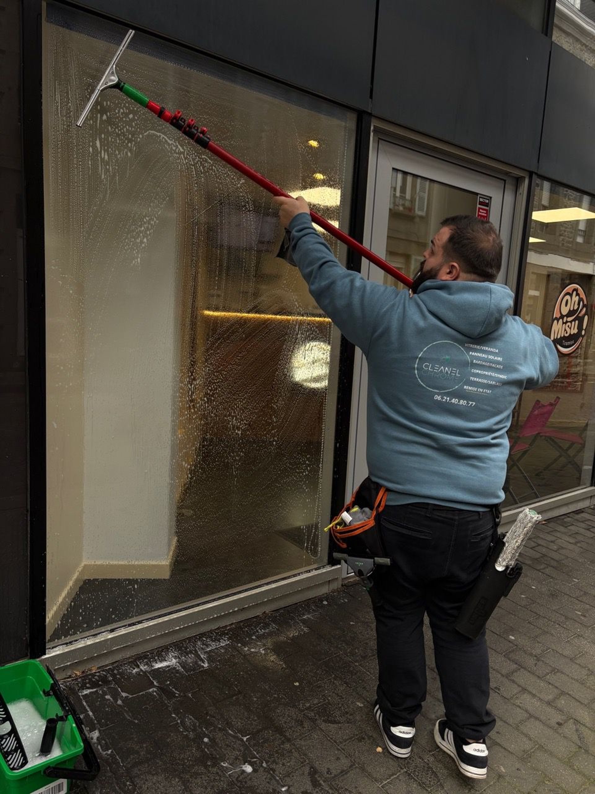 an abstract photo of a curved building with a blue sky in the background