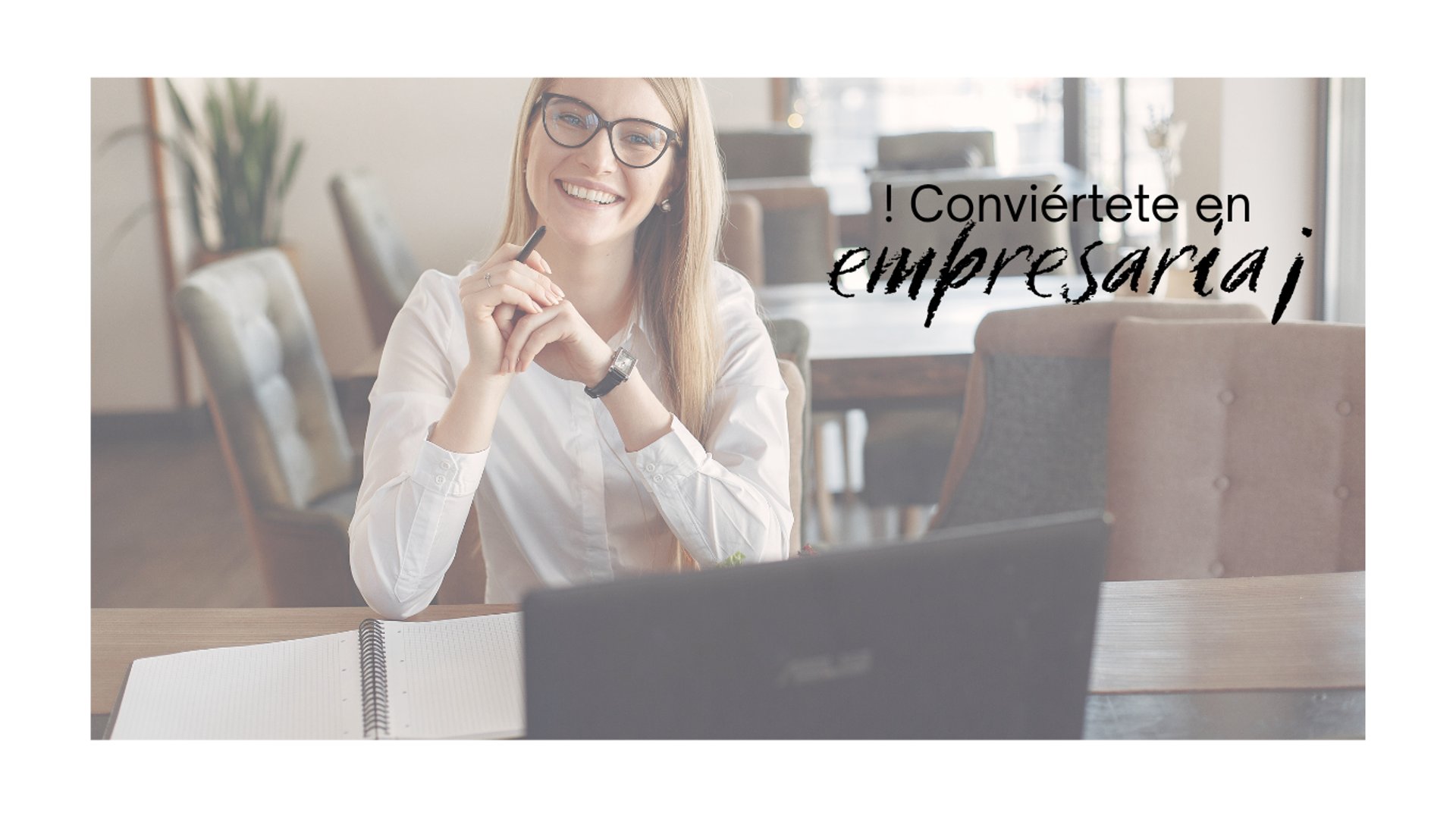 Mujer emprendedora con life and energy