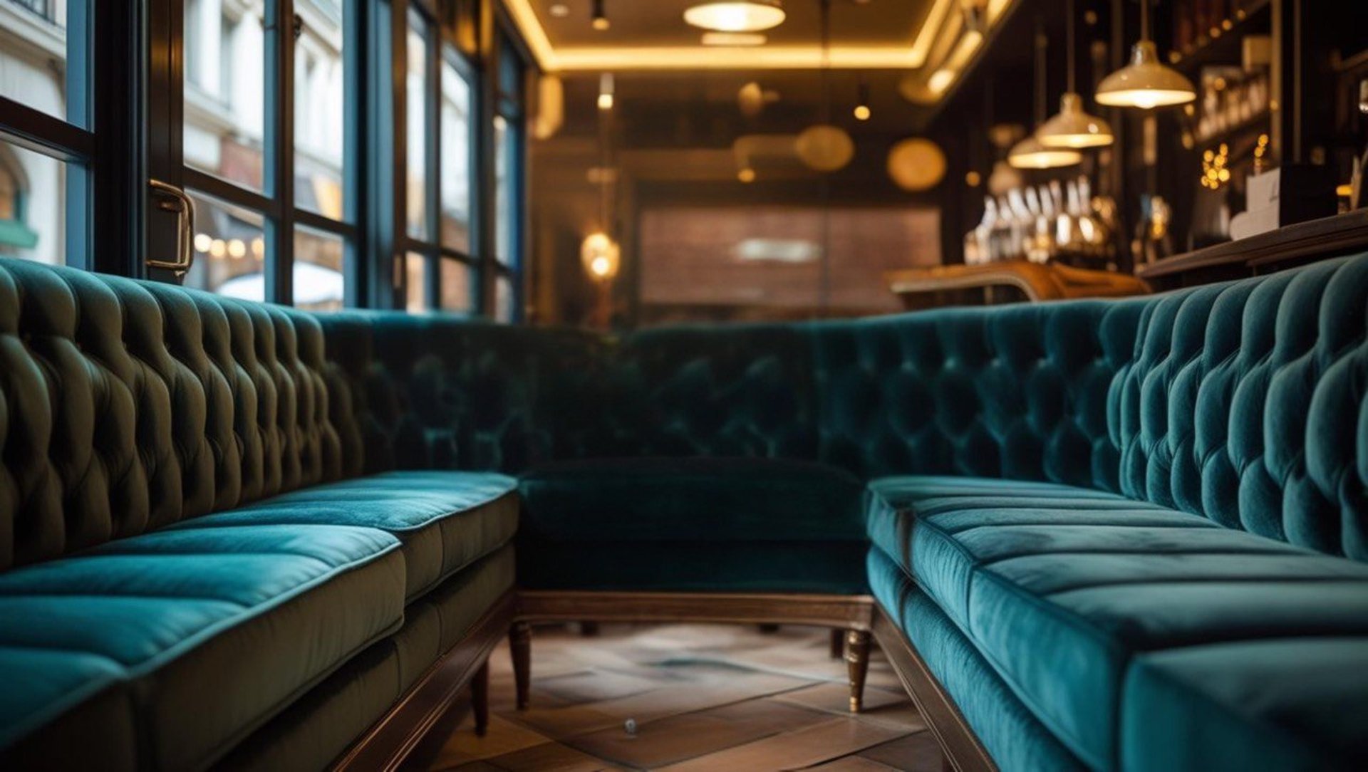 an abstract photo of a curved building with a blue sky in the background