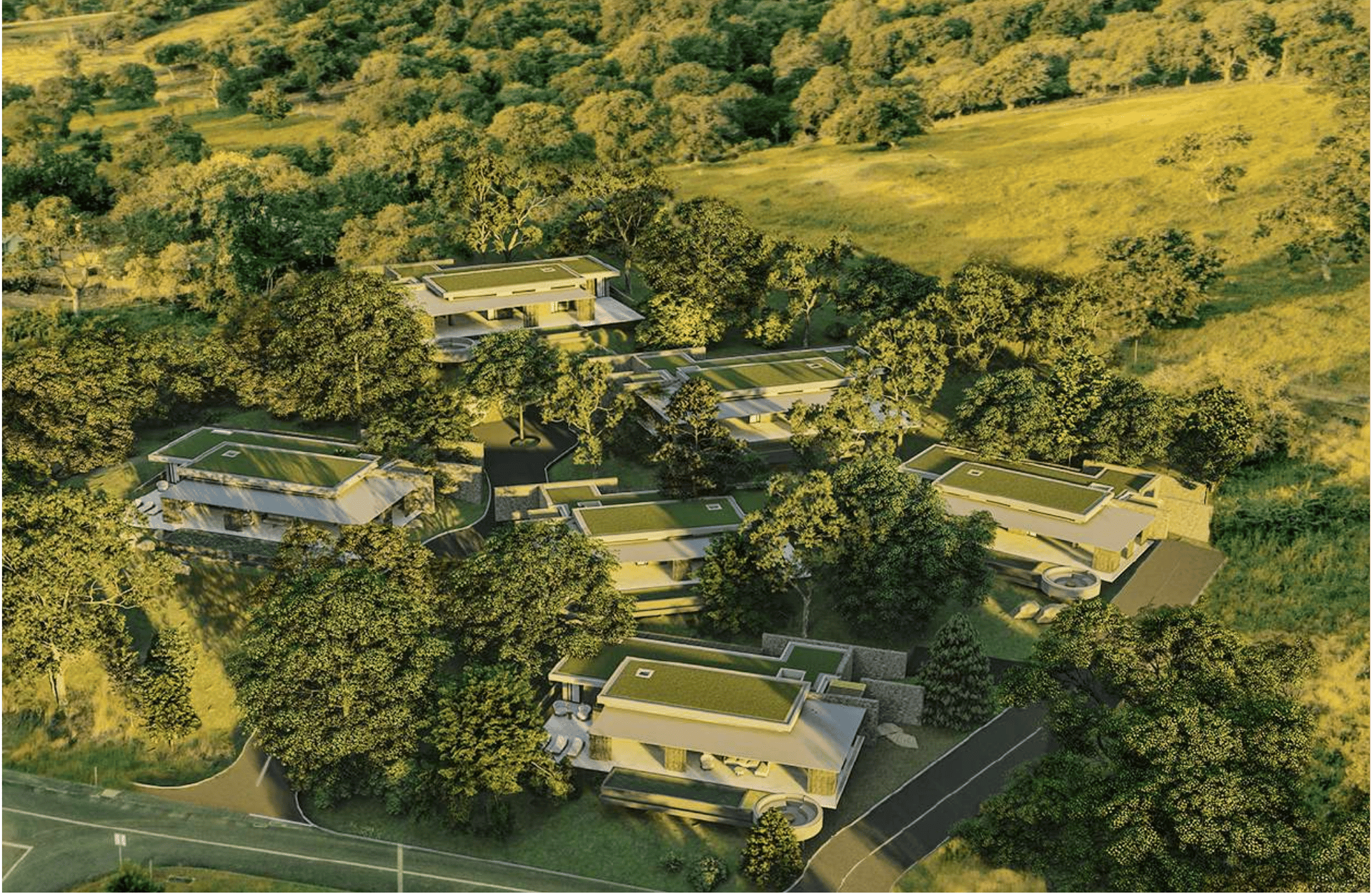 an abstract photo of a curved building with a blue sky in the background