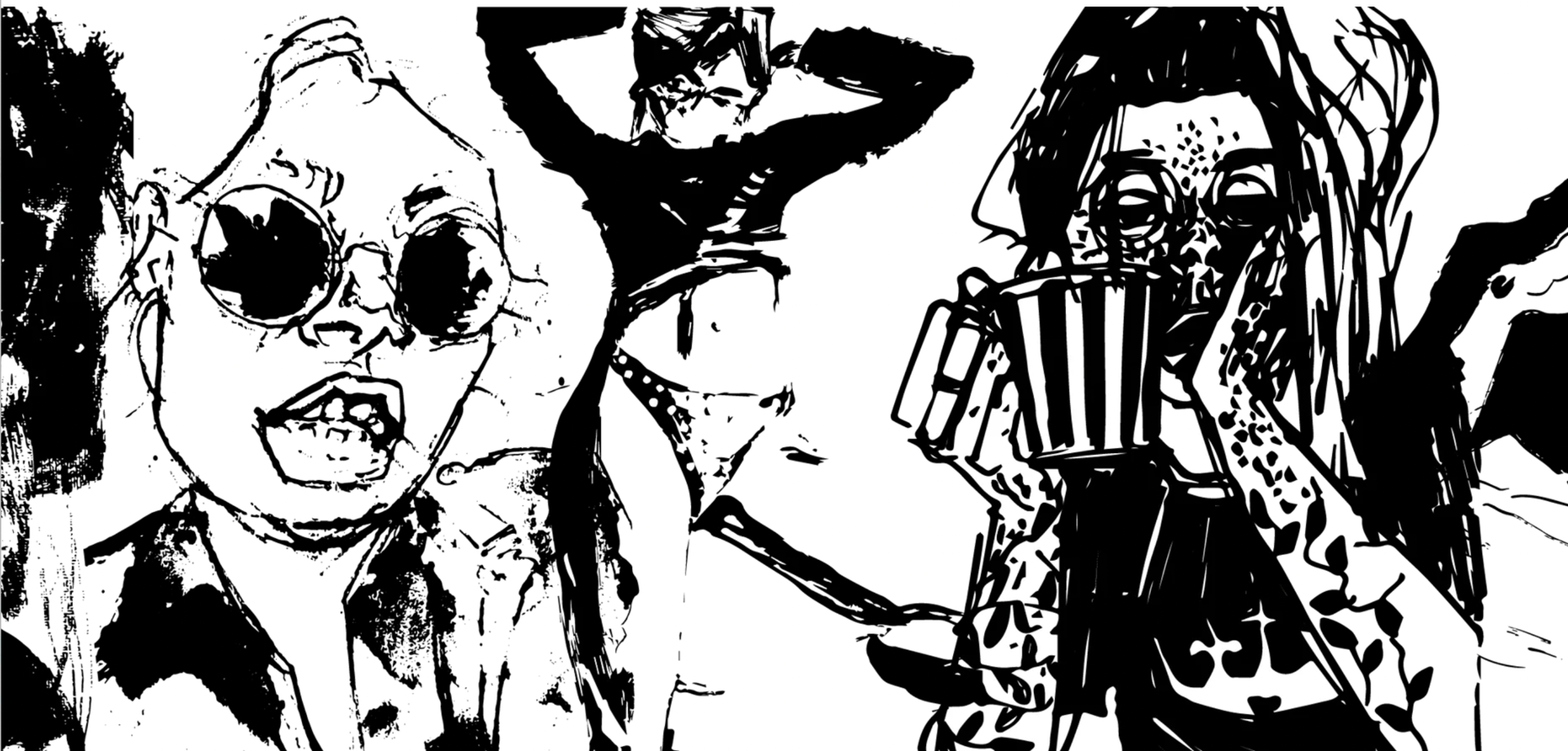 black and white bed linen