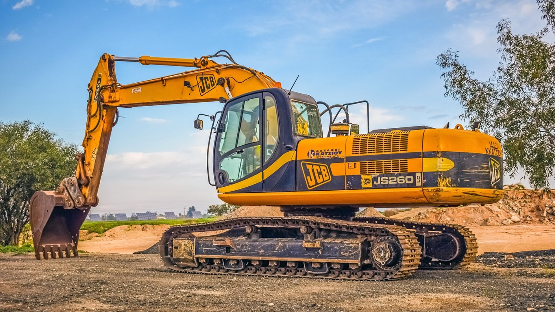 vikšrinis JCB ekskavatorius