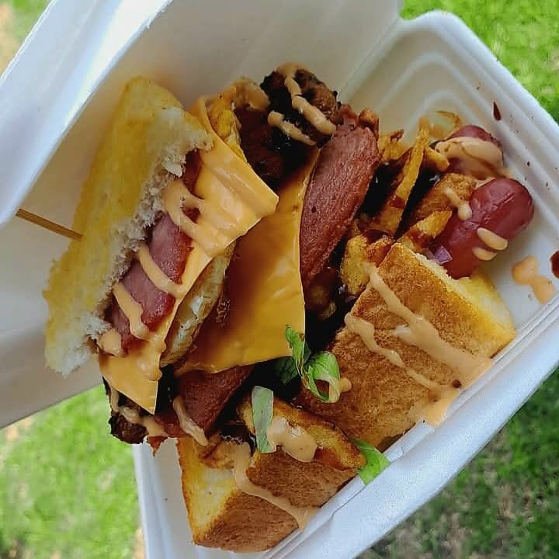 4-layered fondant cake on table