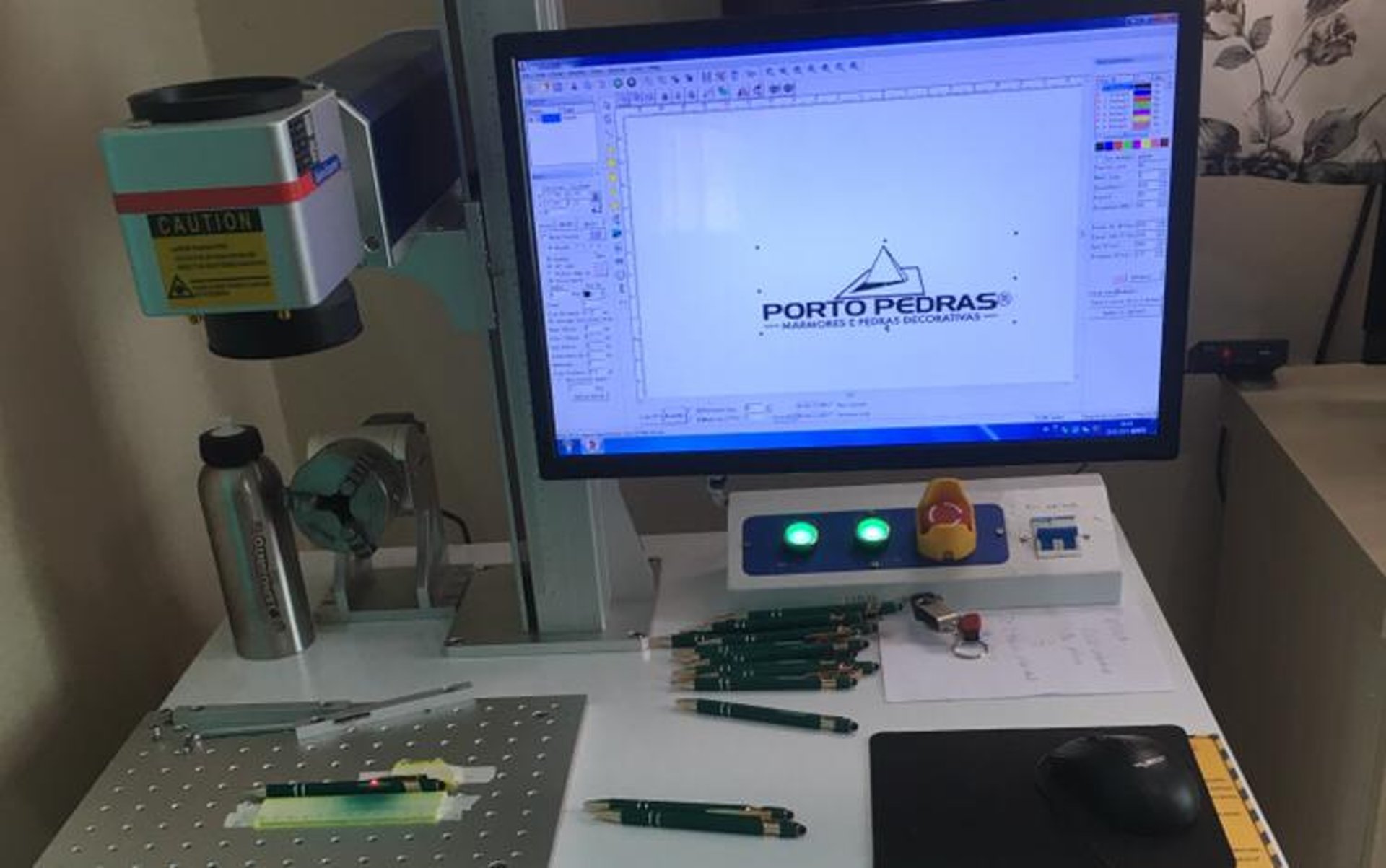white and black printer on white table