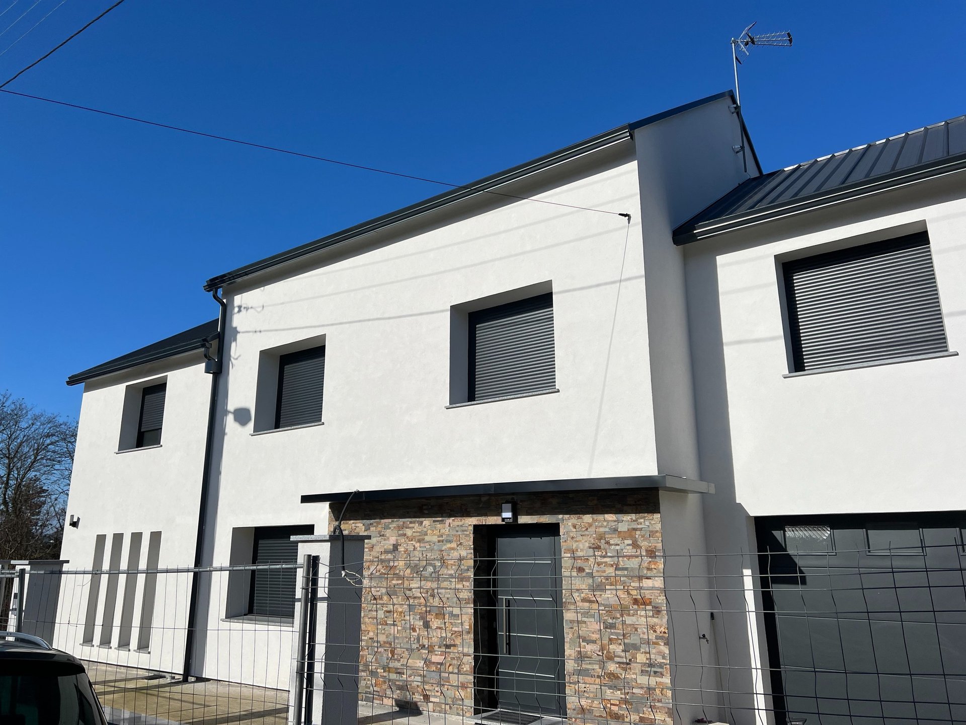 white and brown wooden house