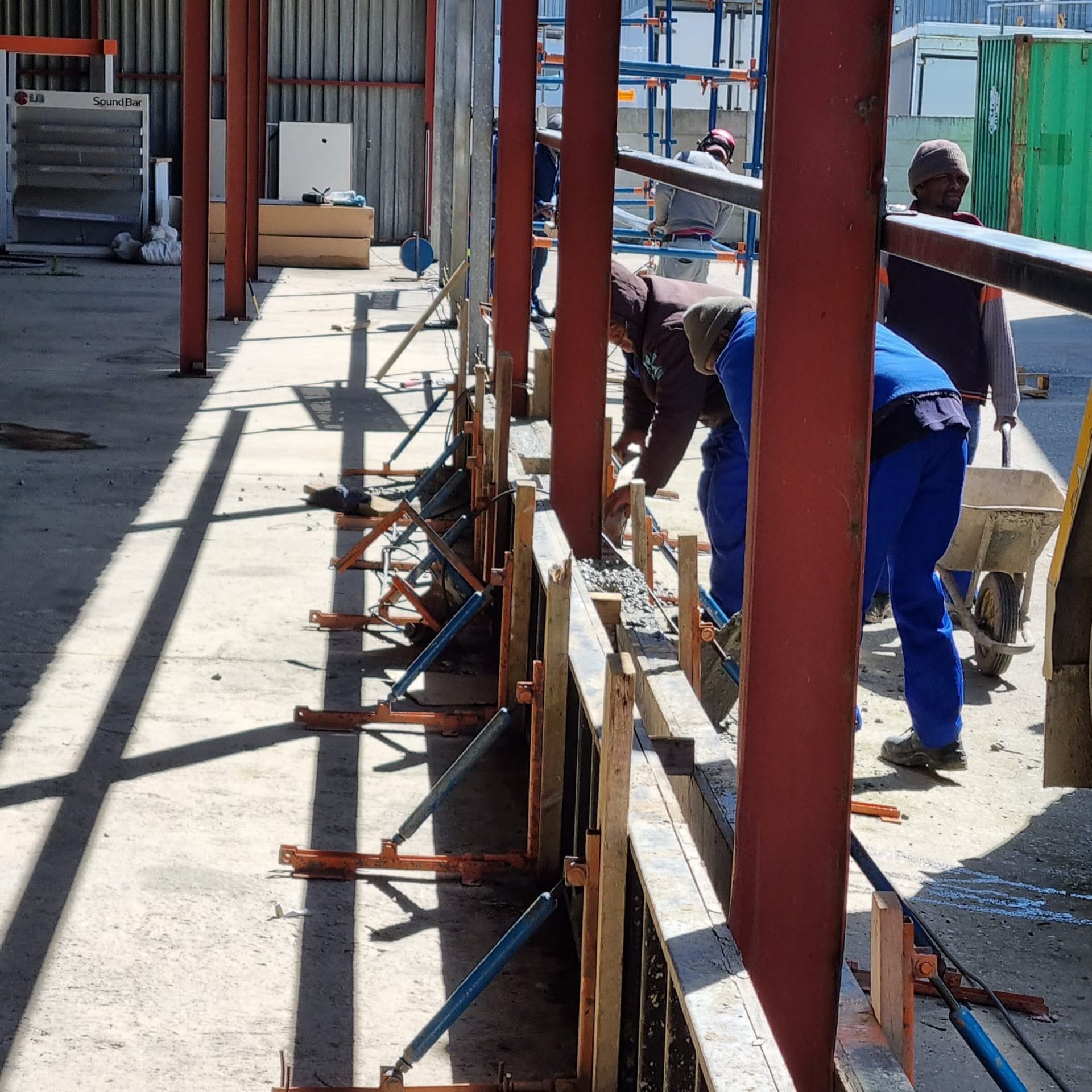 Ongoing construction site managed by Hugo Konstruksie