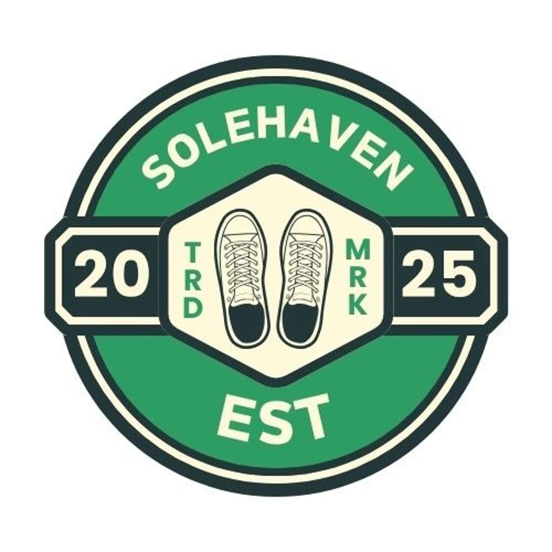 A large display case filled with shoes in a dark room