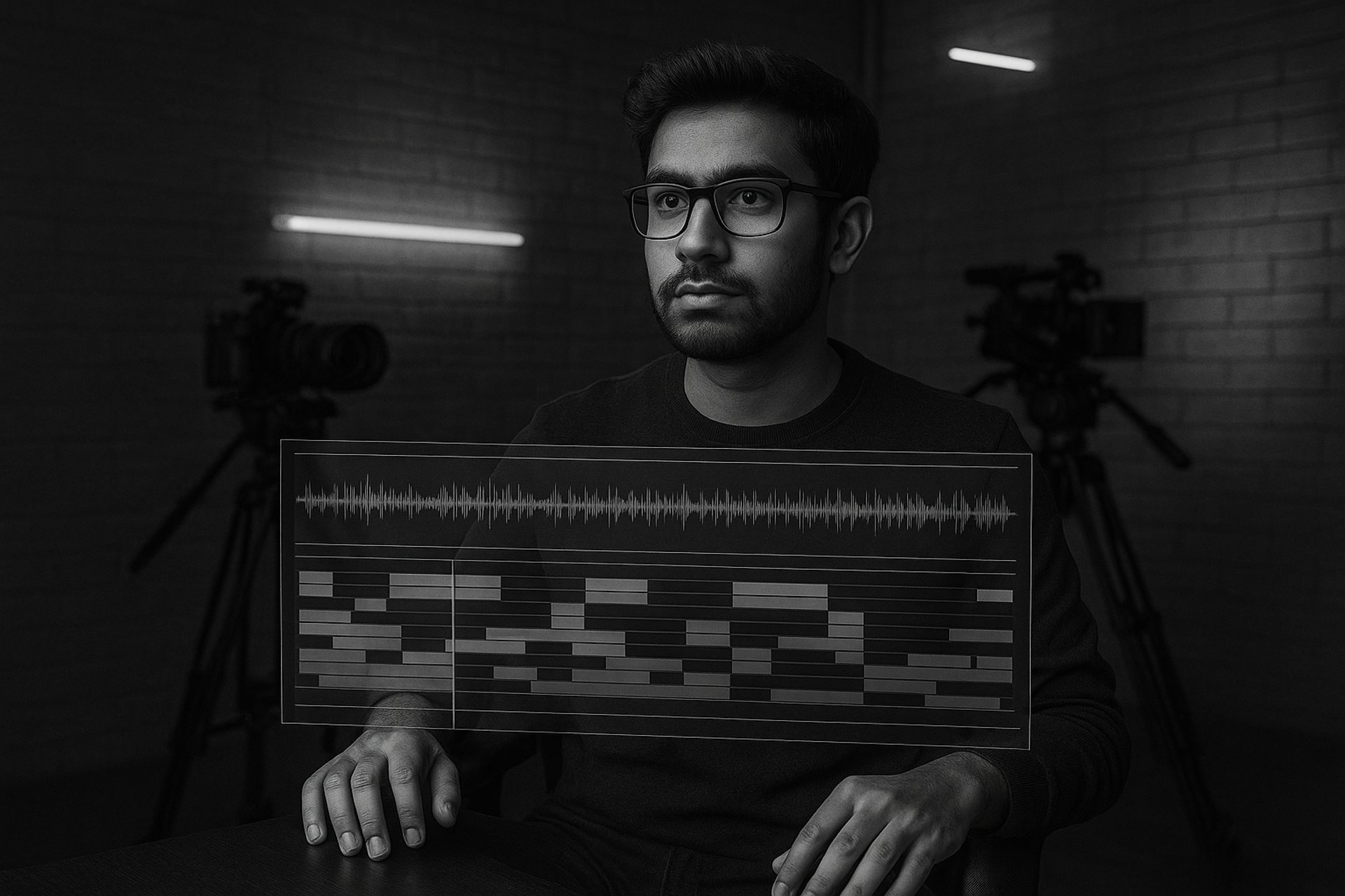 an abstract photo of a curved building with a blue sky in the background