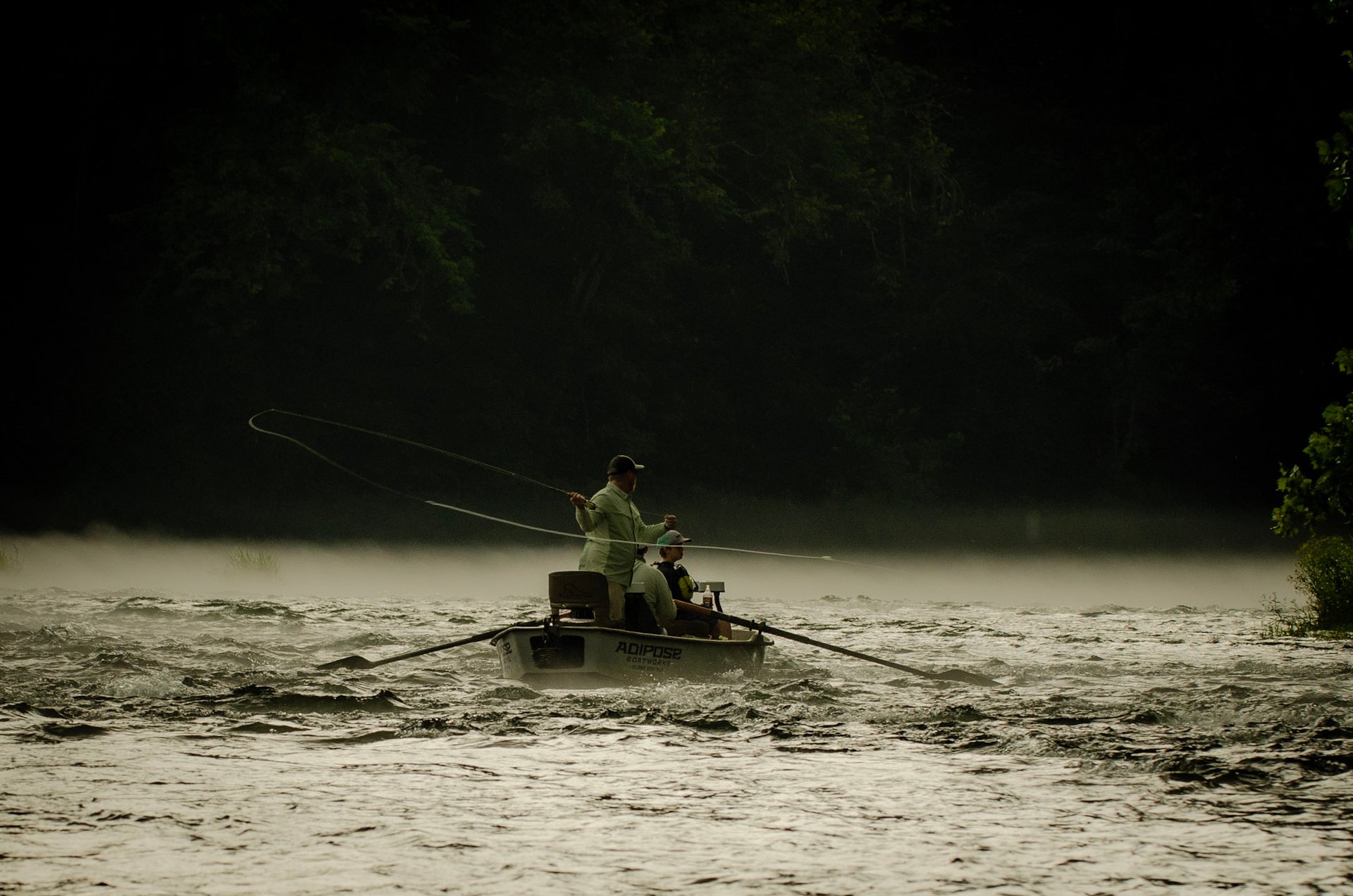 Early morning fog while fly fishing the South Holston River.