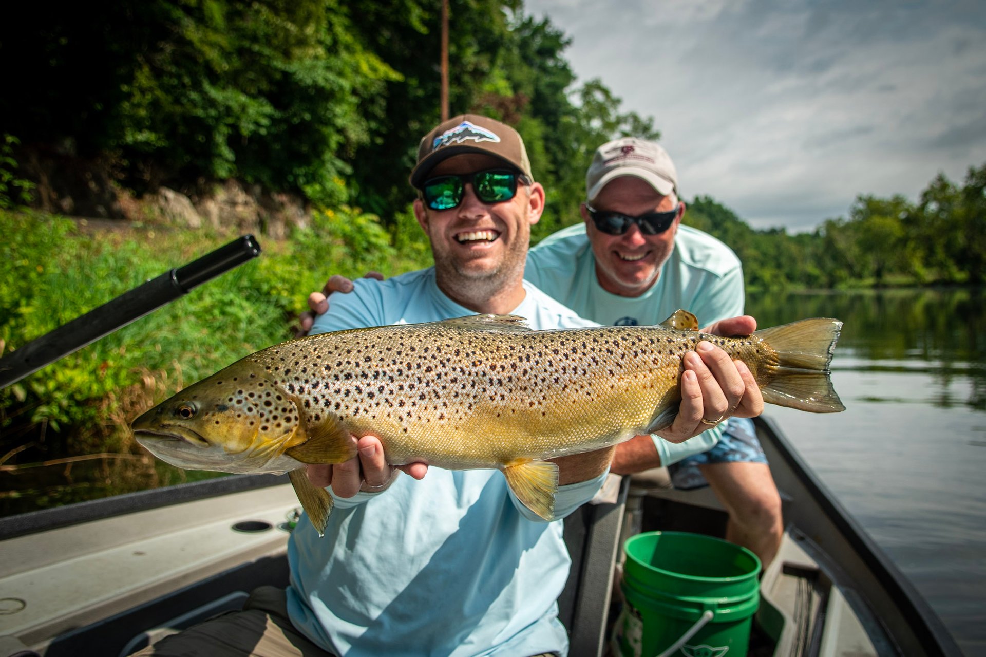 Huge brown trout are caught on guide trips with the South Holston Angler.