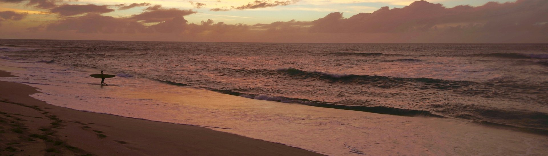 sunset under beach