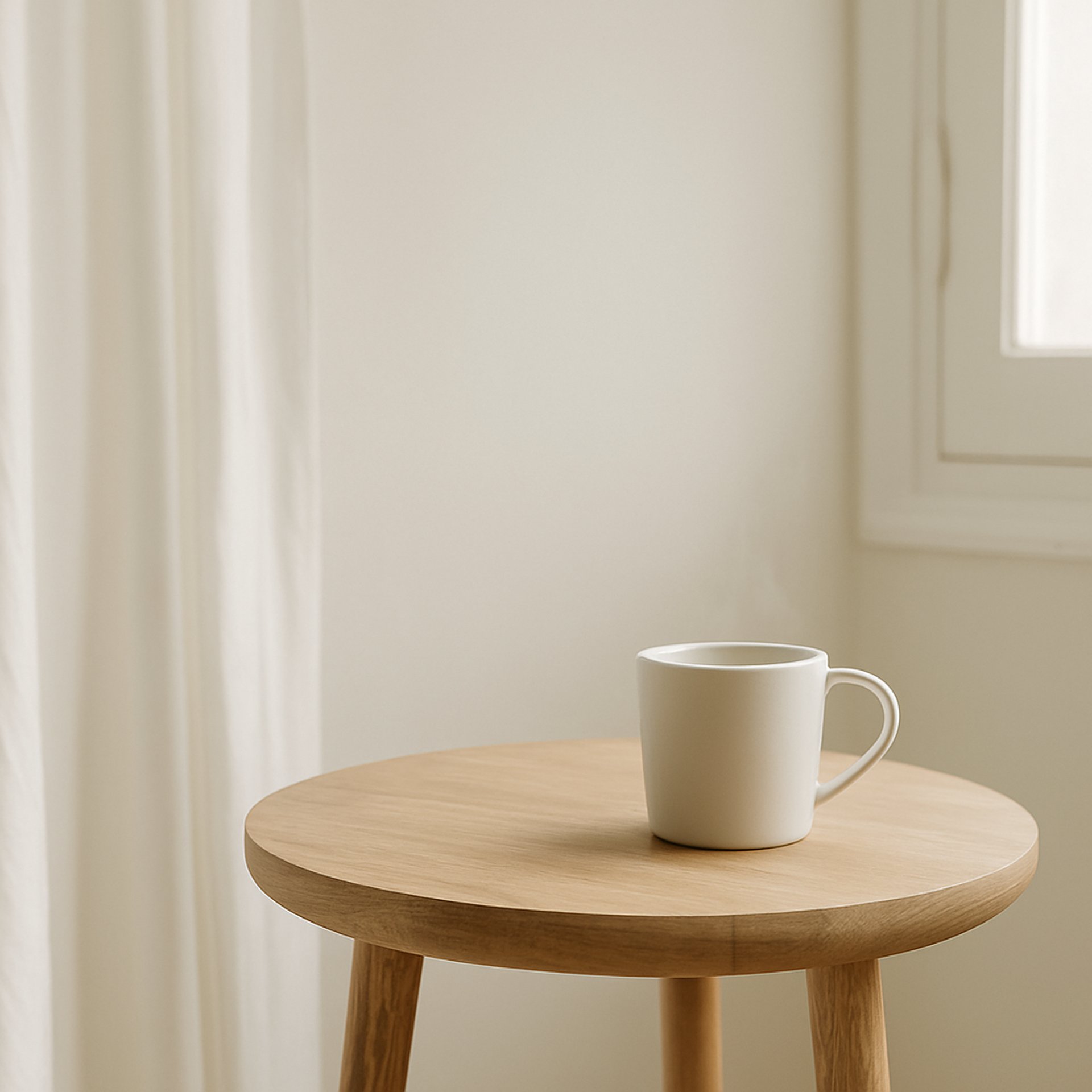 taza de té en espacio terapeutico con luz natural 