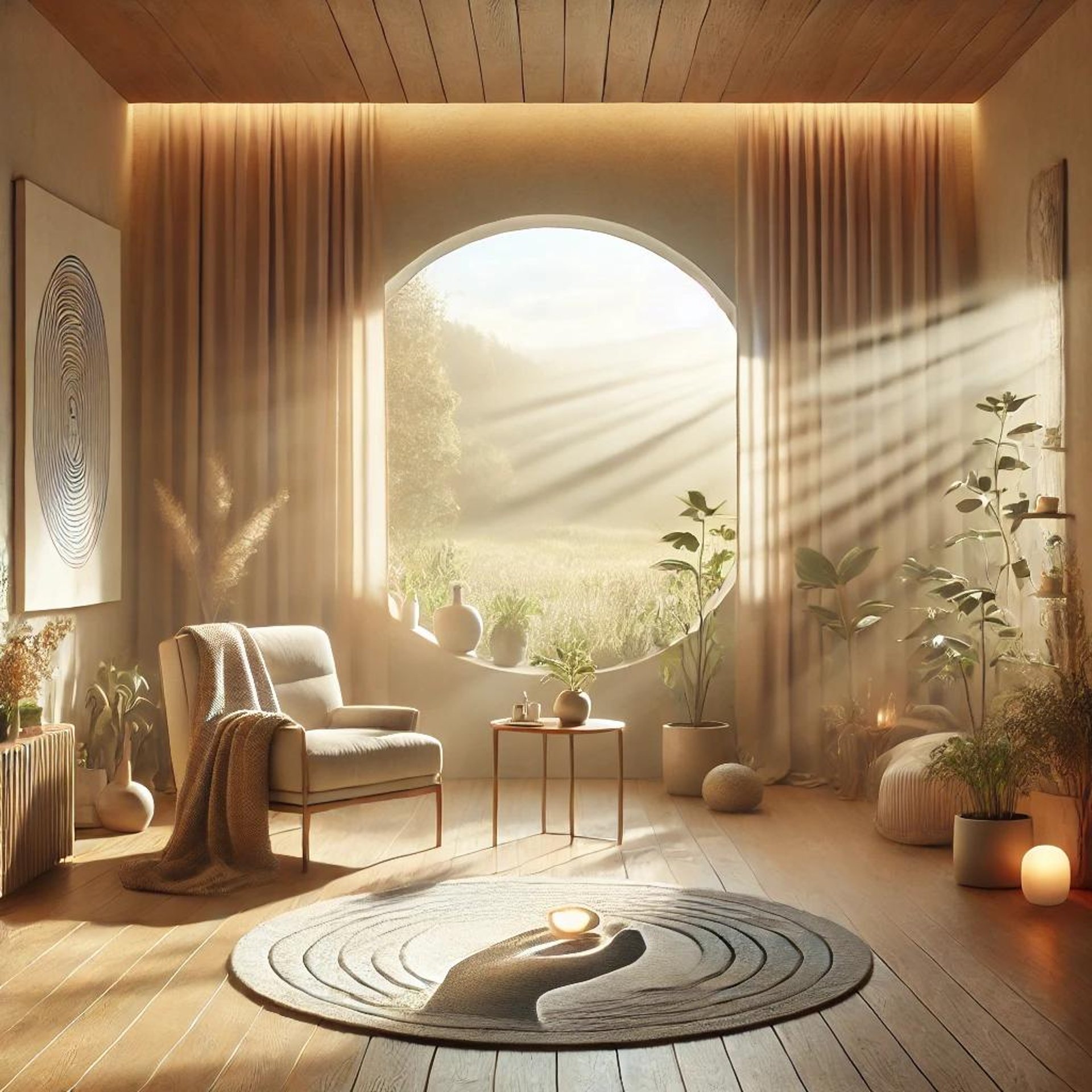 silla vacia junto a ventana, imagen de calma y contención emocional