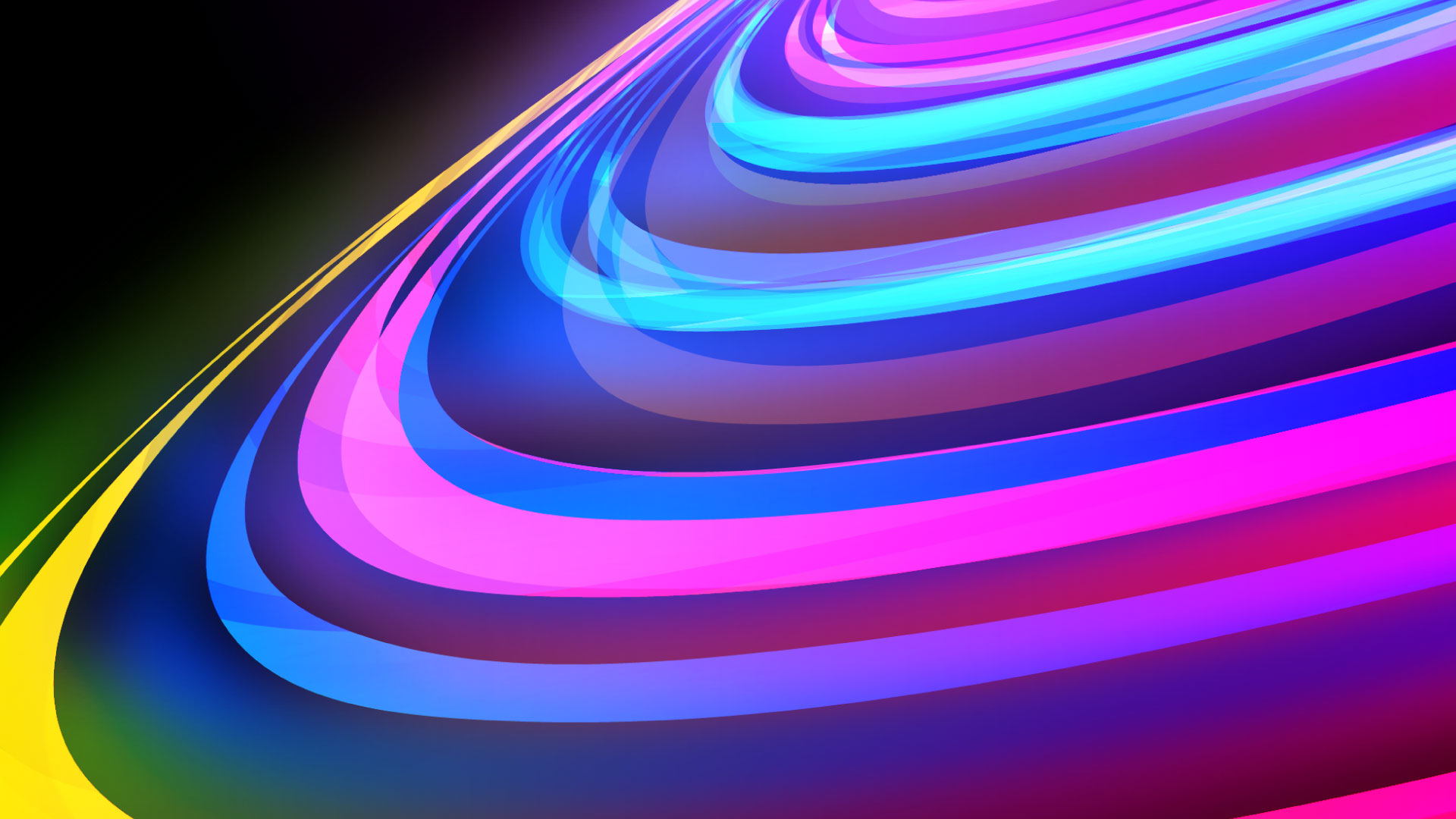 an abstract photo of a curved building with a blue sky in the background