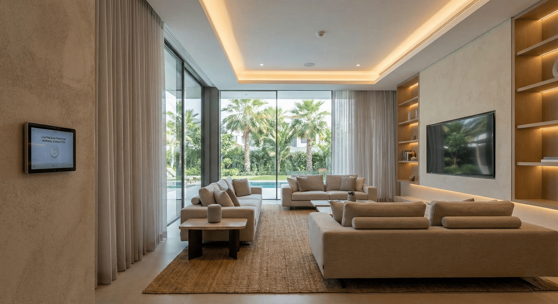 white wooden coffee table near white sofa