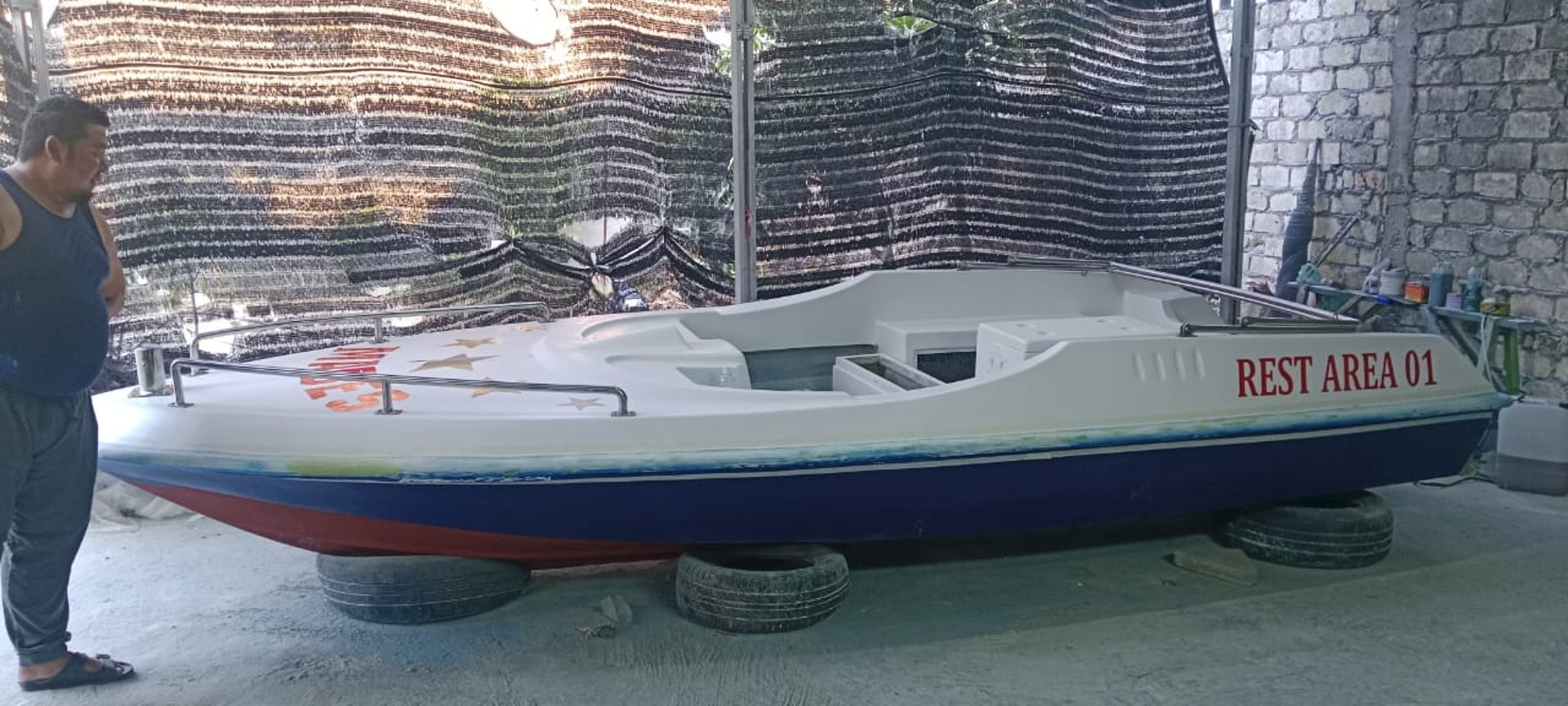 a boat in the water
