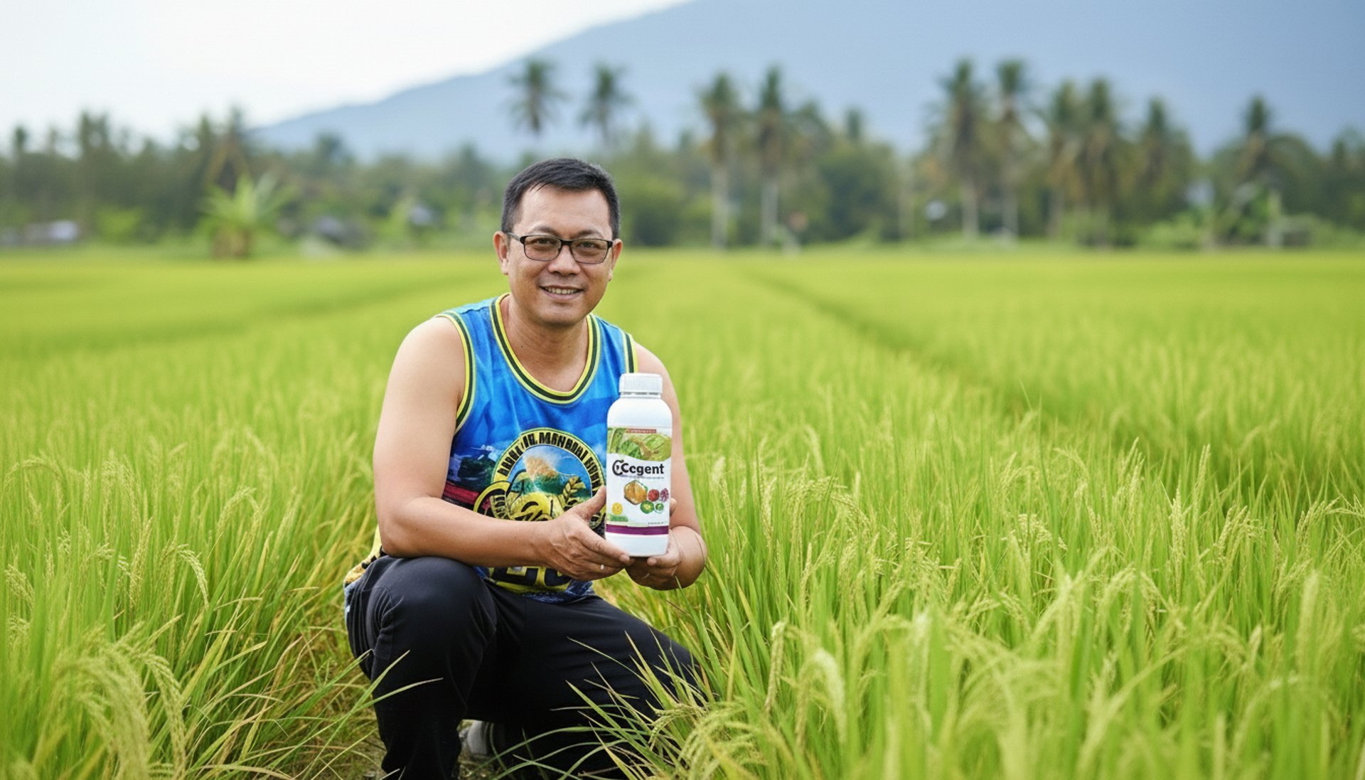A close up of a field of green grass
