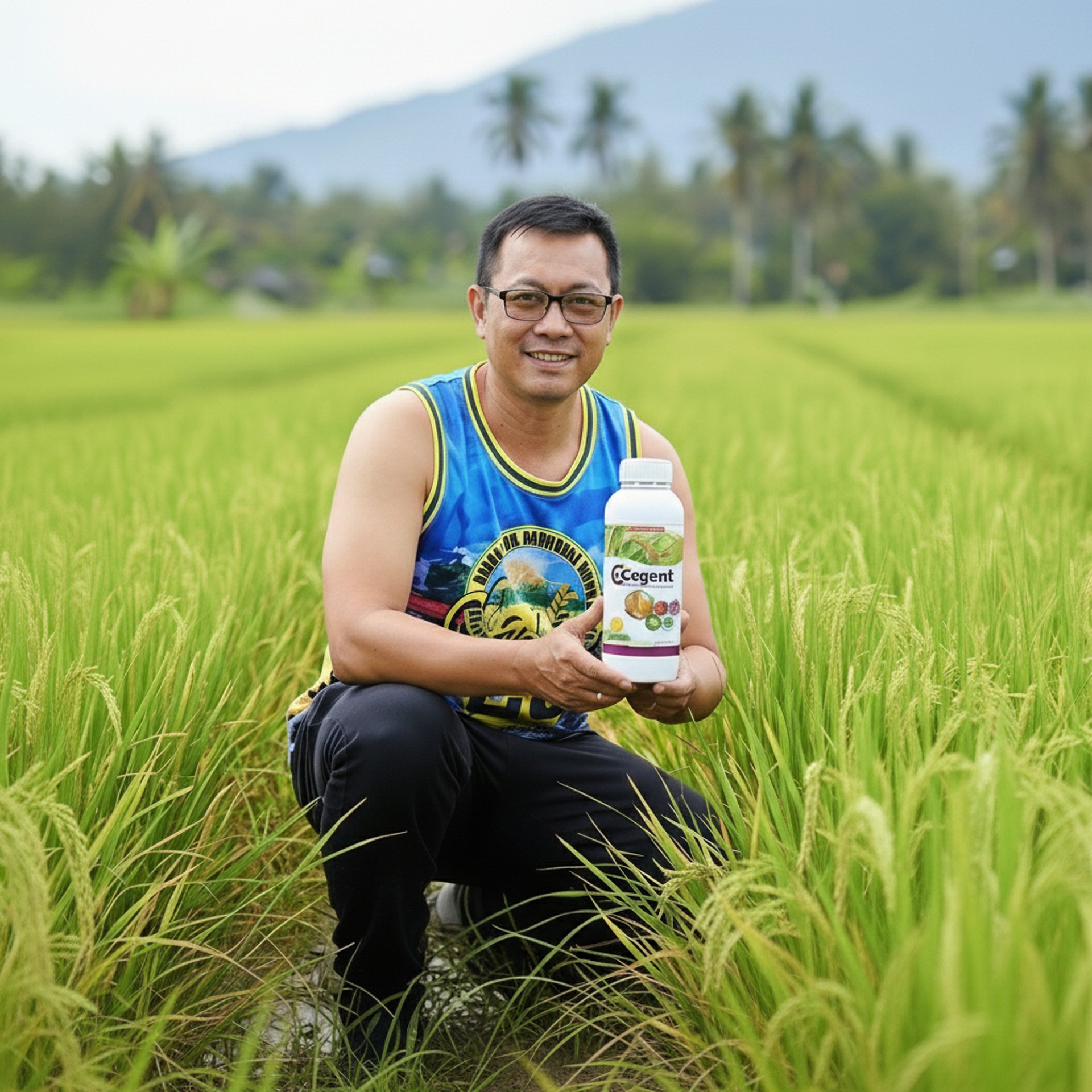 A close up of a field of green grass
