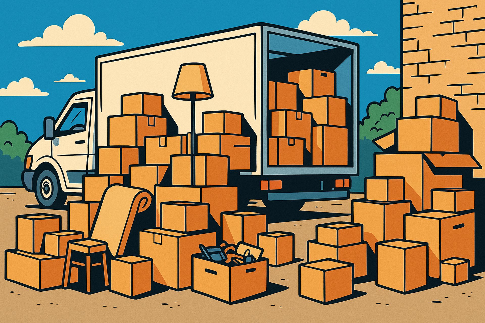 brown cardboard boxes on brown wooden table