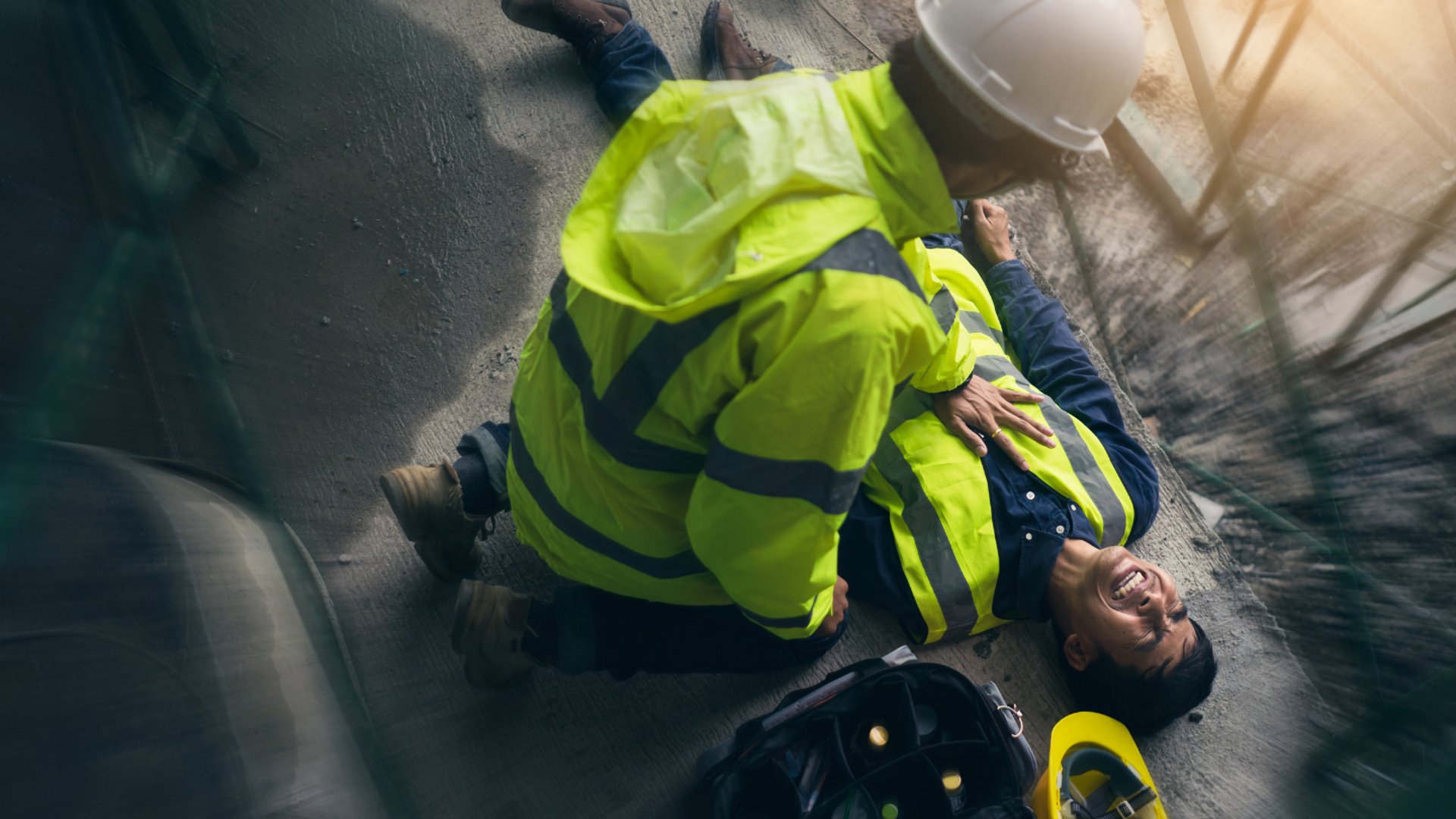 an abstract photo of a curved building with a blue sky in the background