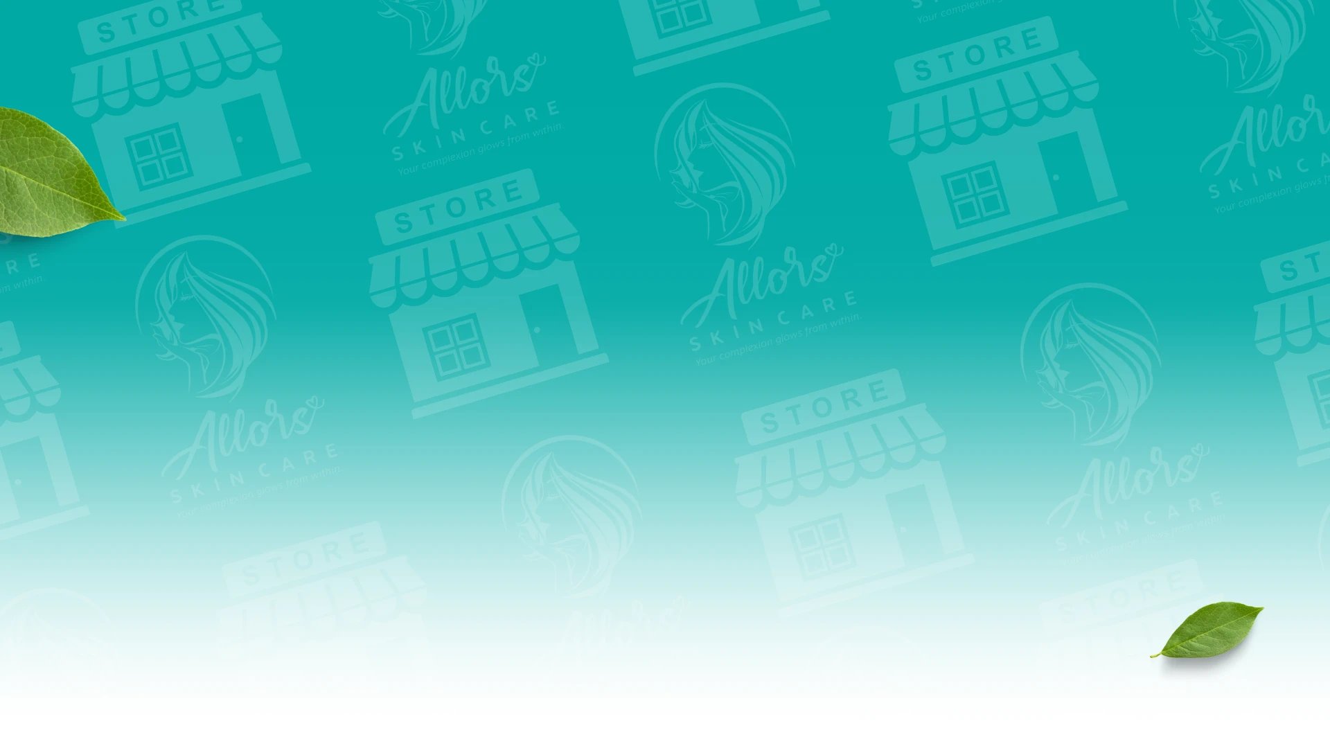 Allors Skin Care Trusted Retail Stores in teal page background with Allors Logo