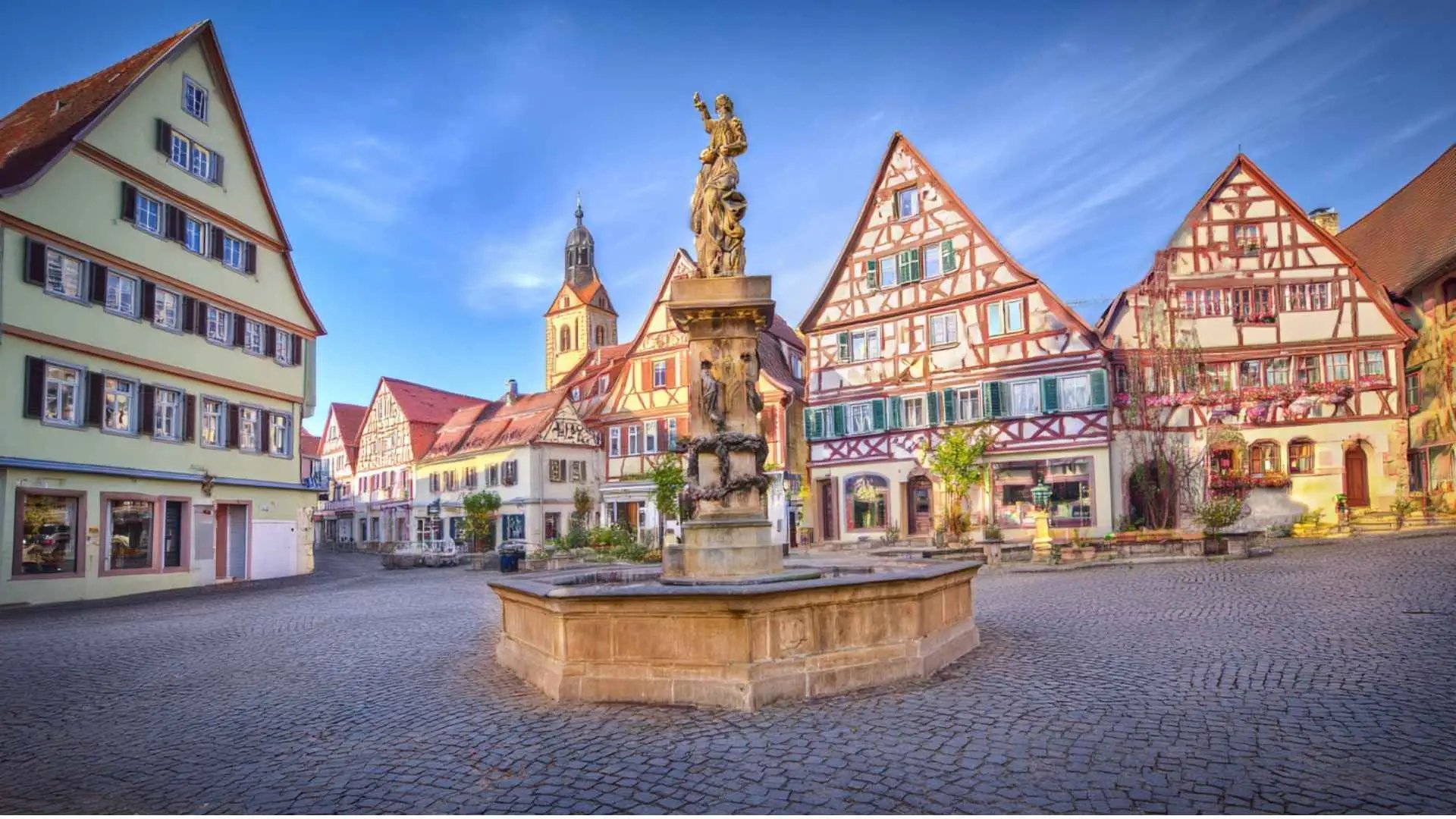 Ortsansicht Marktplatz von Winterbach im Remstal
