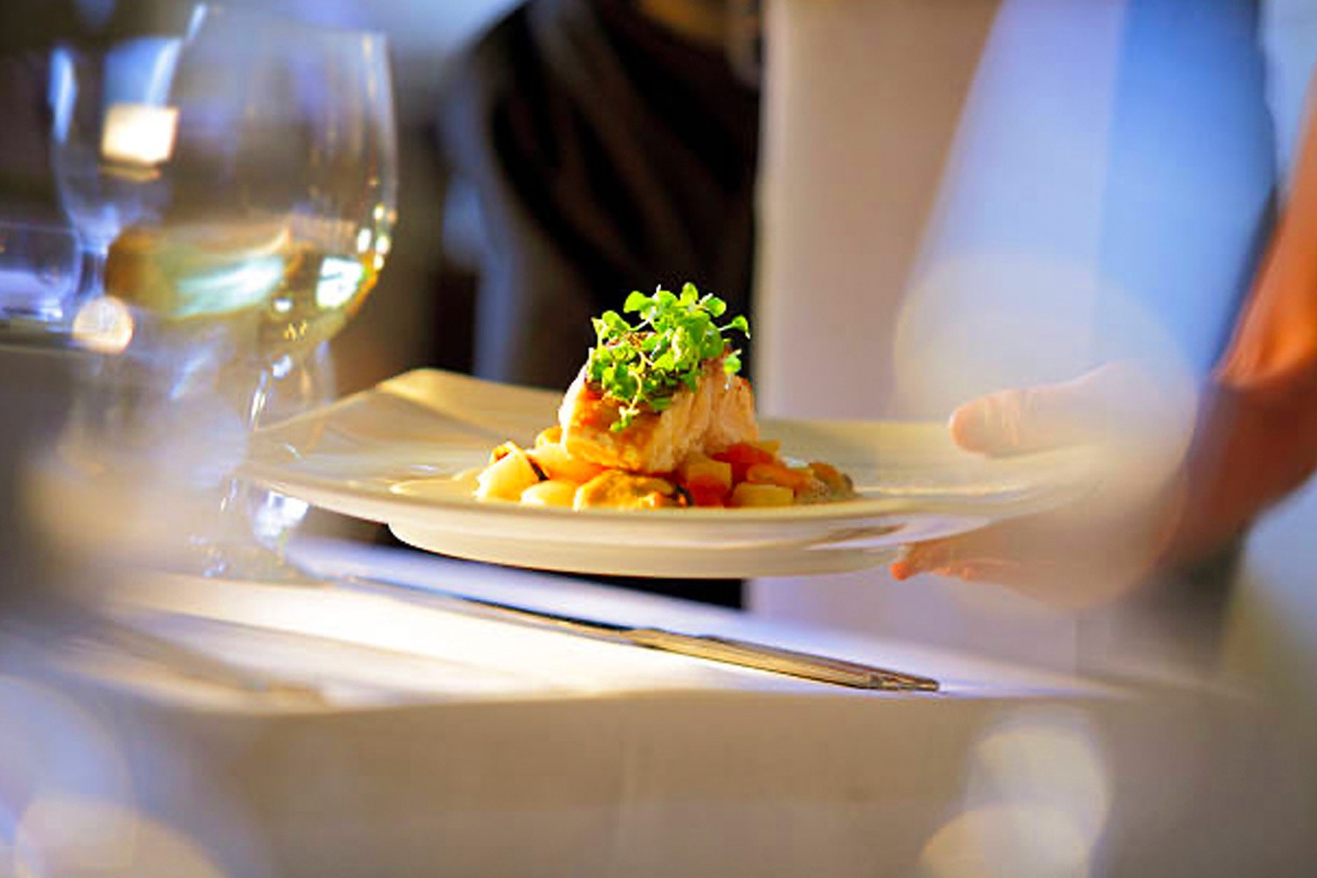 dish on white ceramic plate