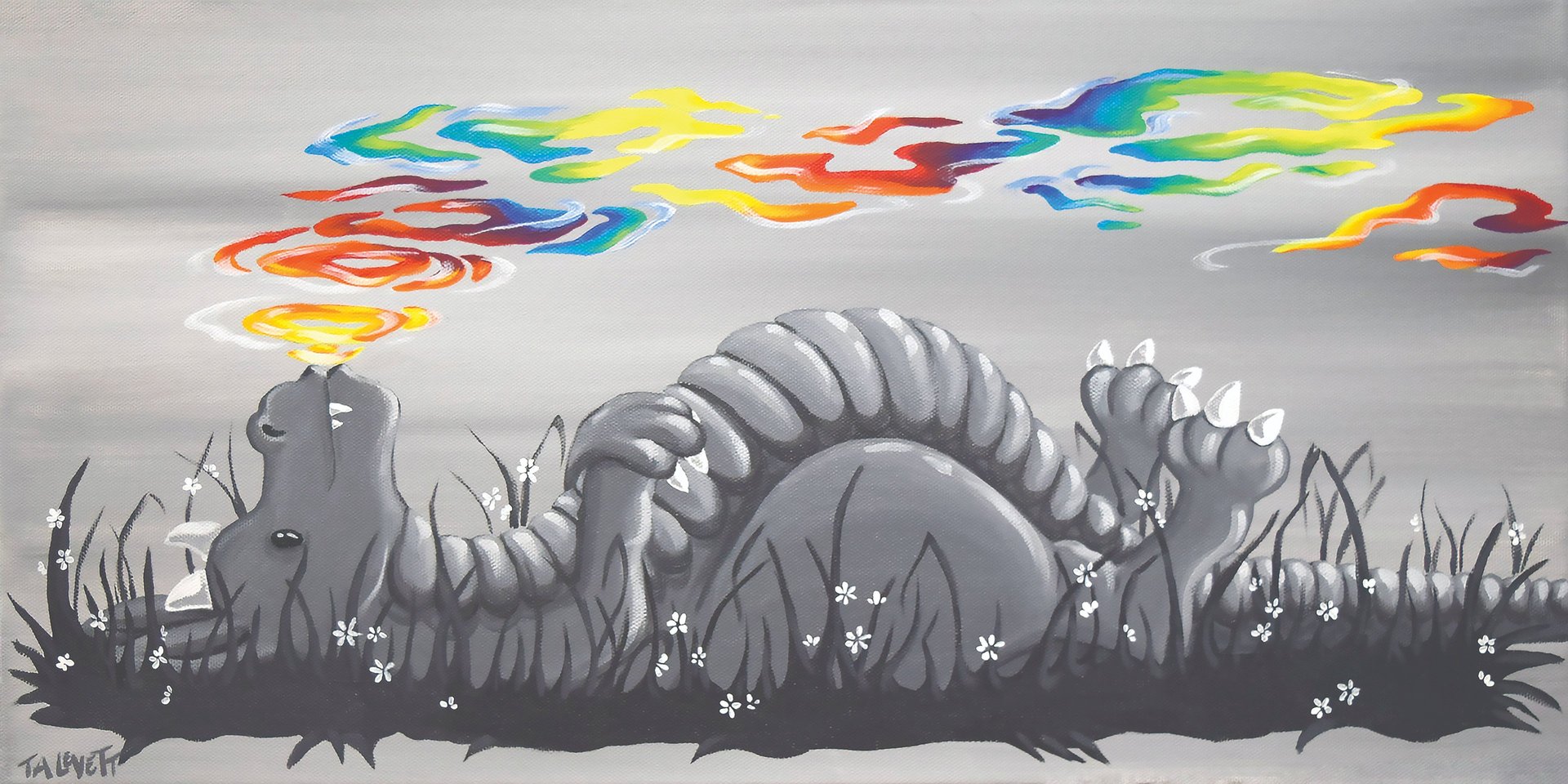 an abstract photo of a curved building with a blue sky in the background