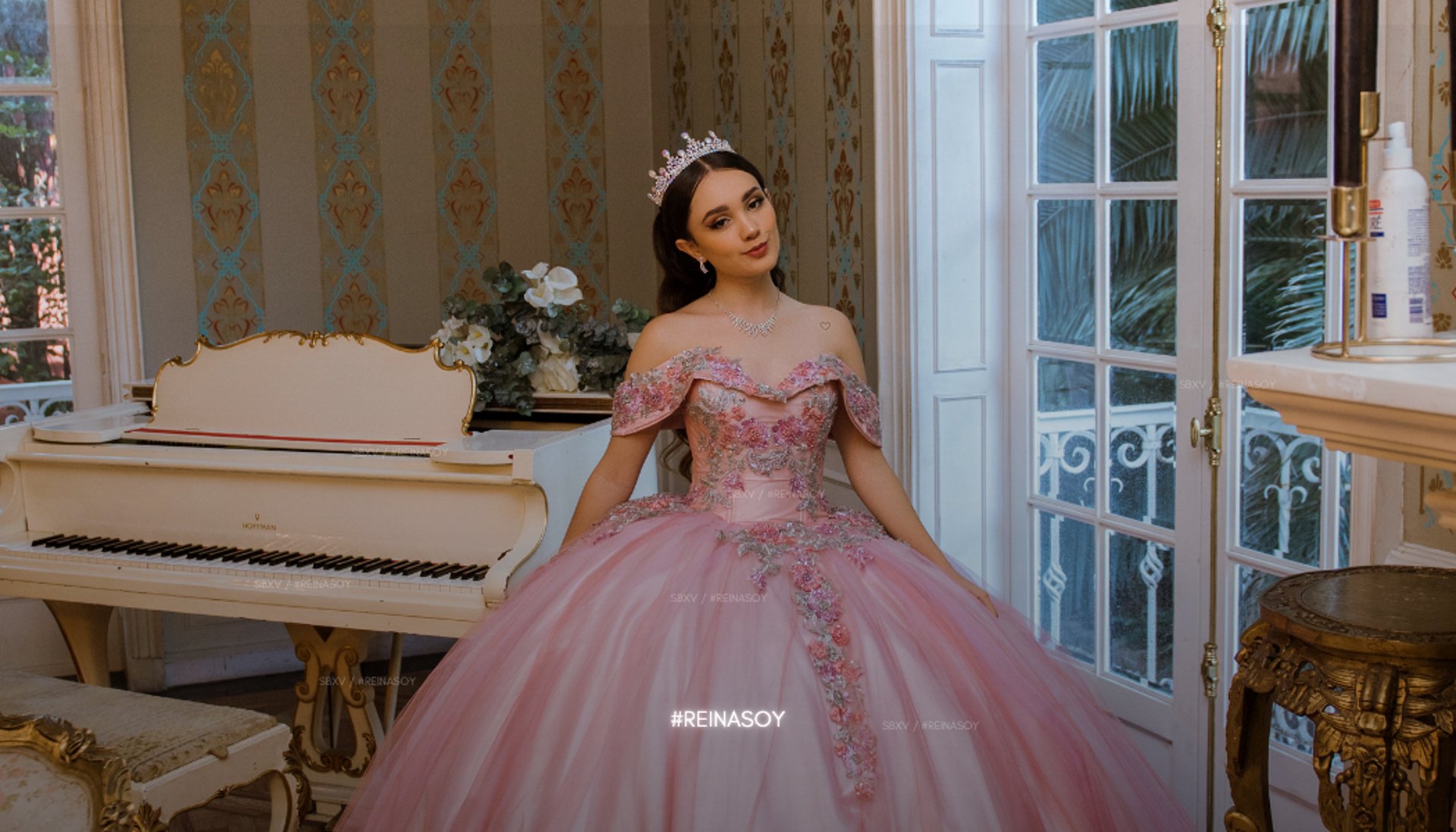 an abstract photo of a curved building with a blue sky in the background