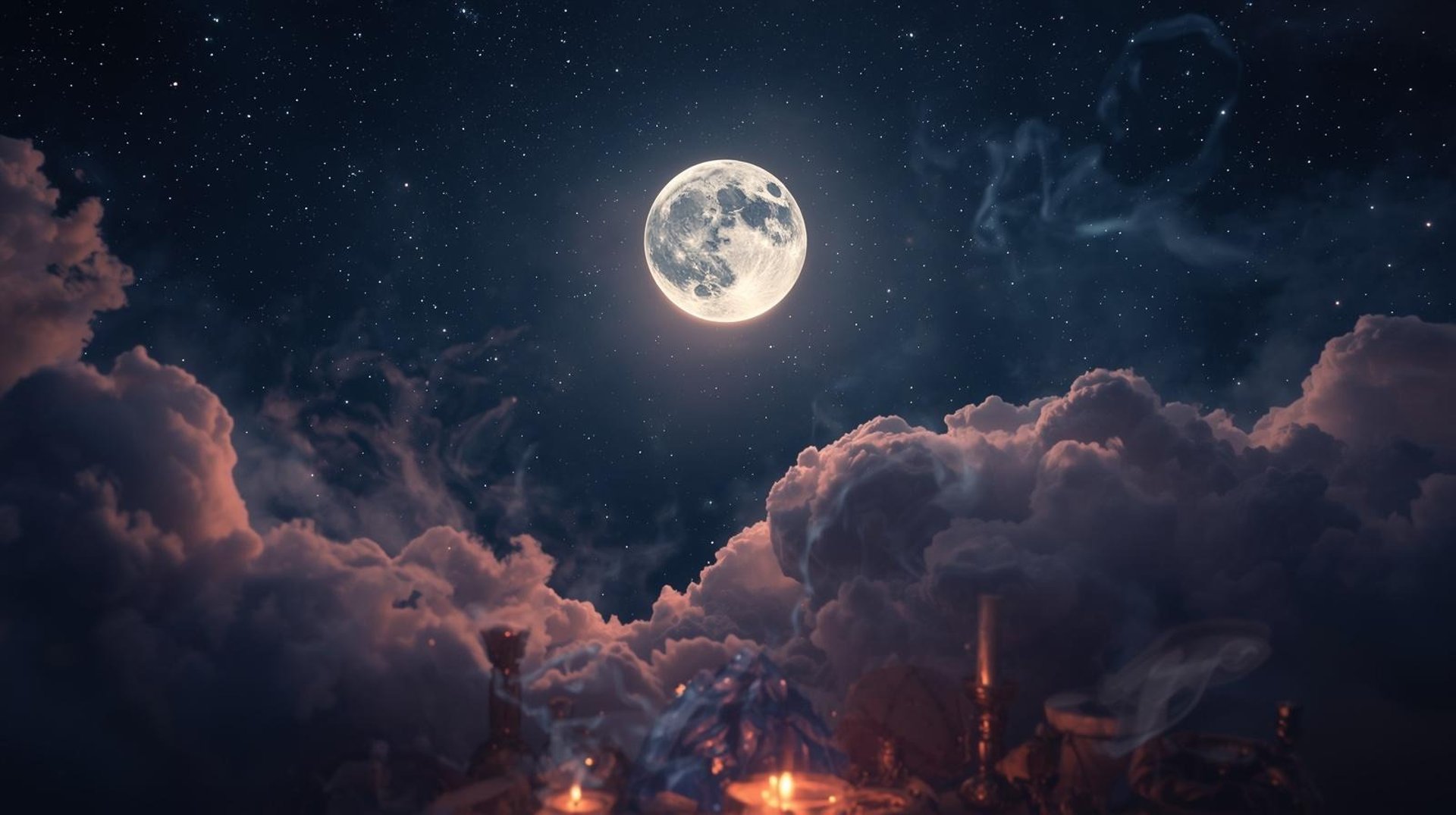 Full Moon in the night sky