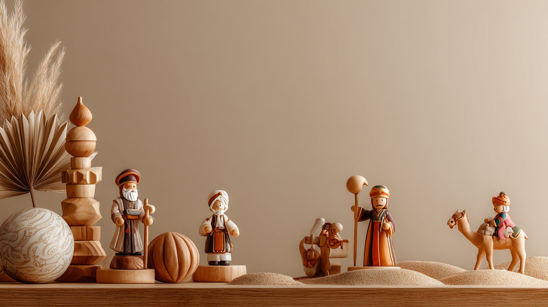 Ornate brown and green decorative pattern with red accents