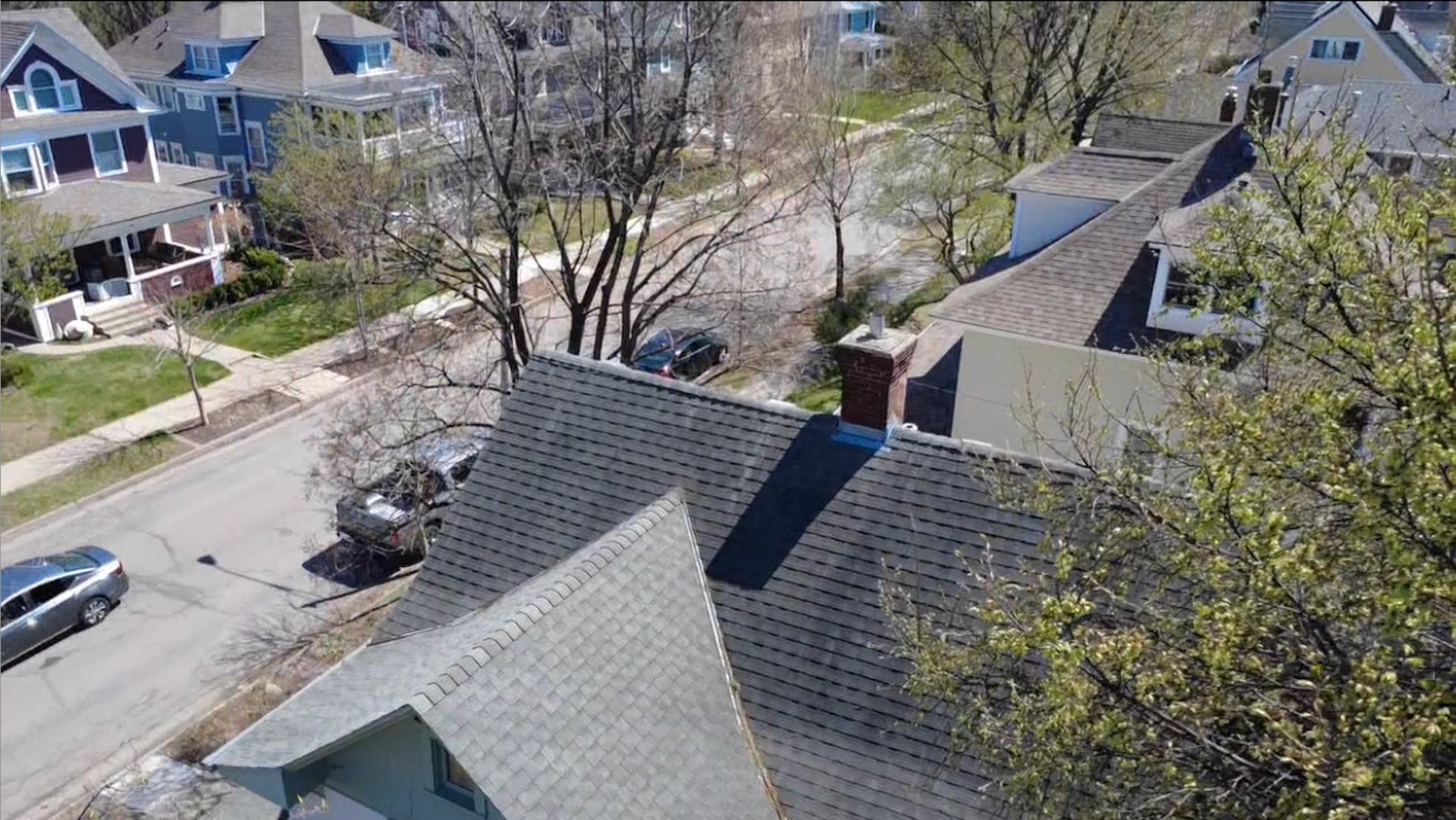 black and white roof tiles