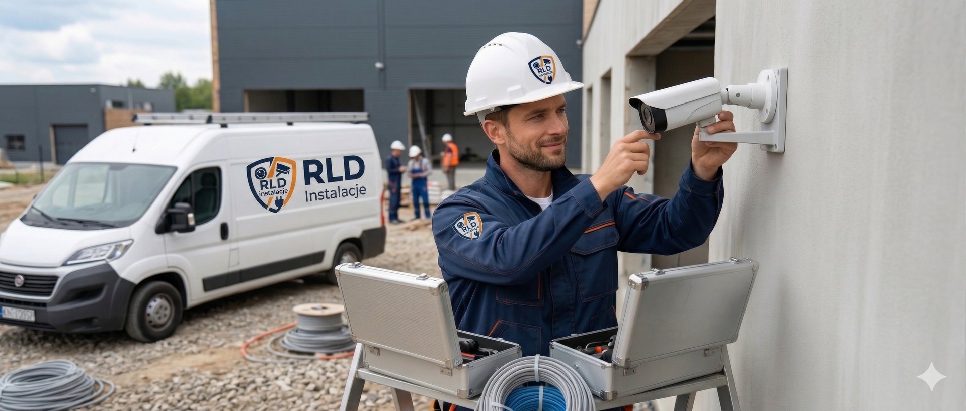 an abstract photo of a curved building with a blue sky in the background