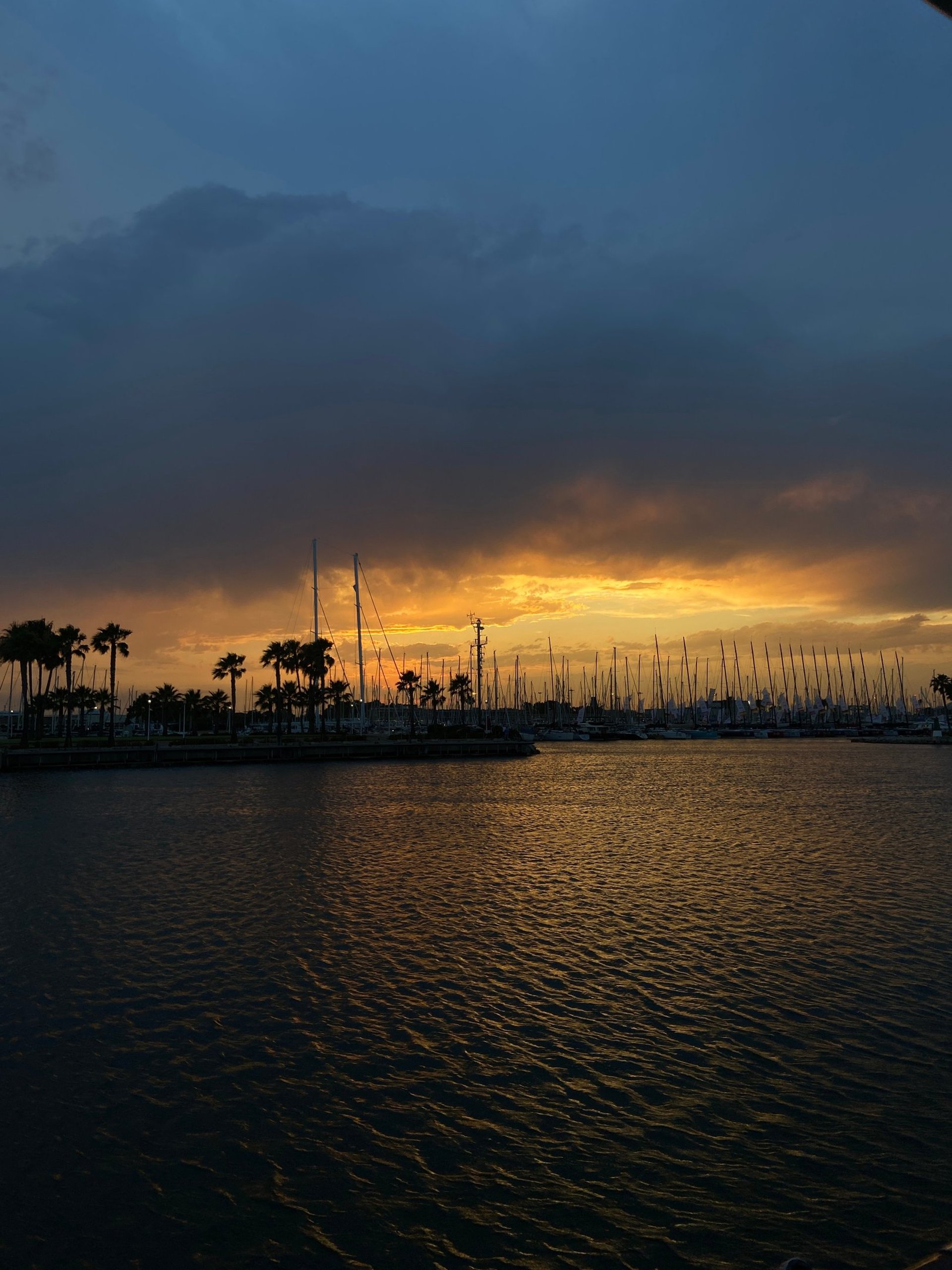 Sunset in yacht clubs
