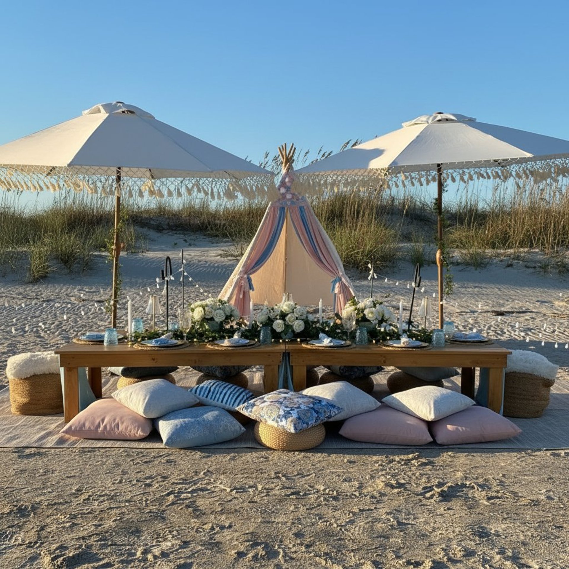 an abstract photo of a curved building with a blue sky in the background